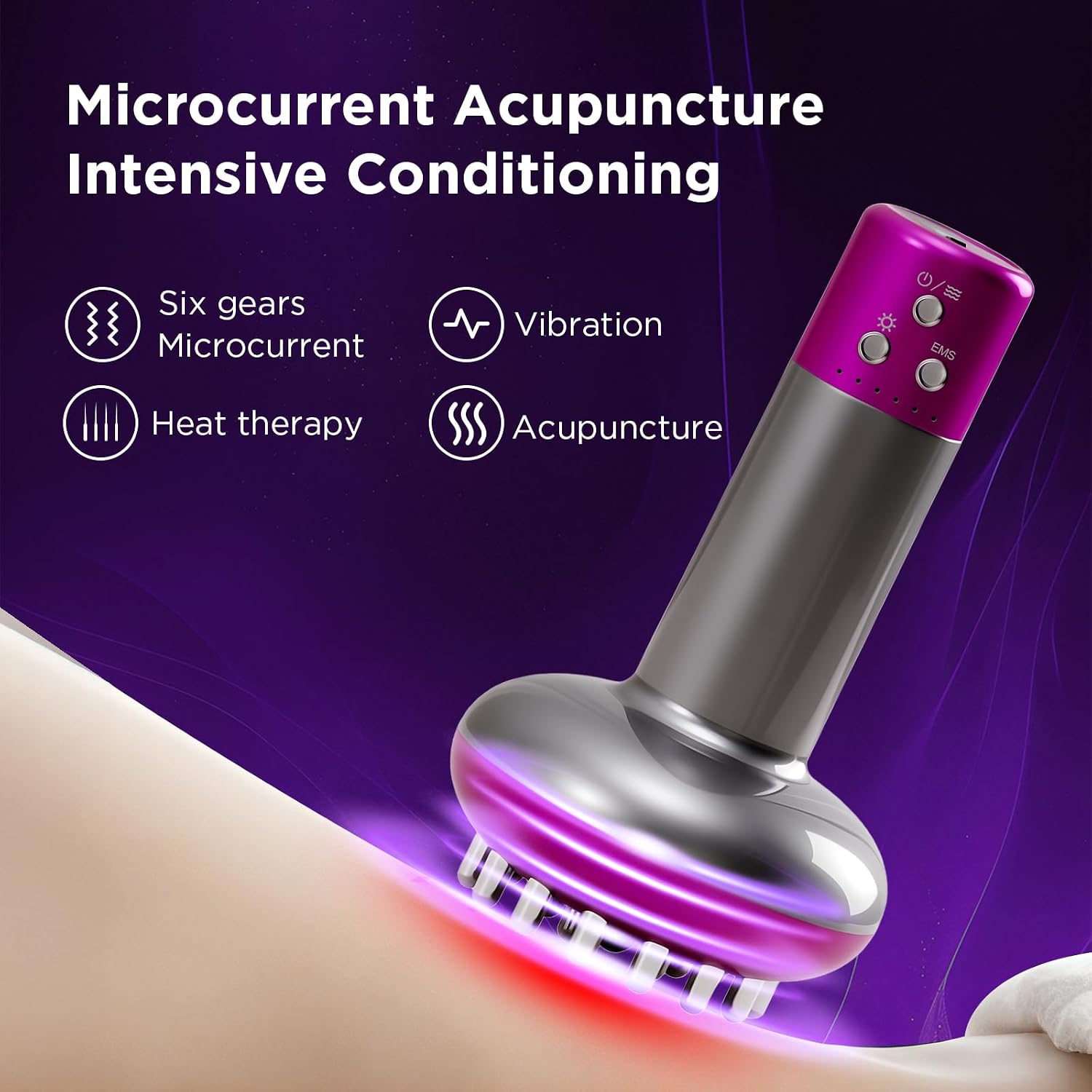 Thumbnail 4 de Lymphatic Drainage Massager anti-cellulite body sculpting tool with microcurrent, heat, vibration & LED therapy