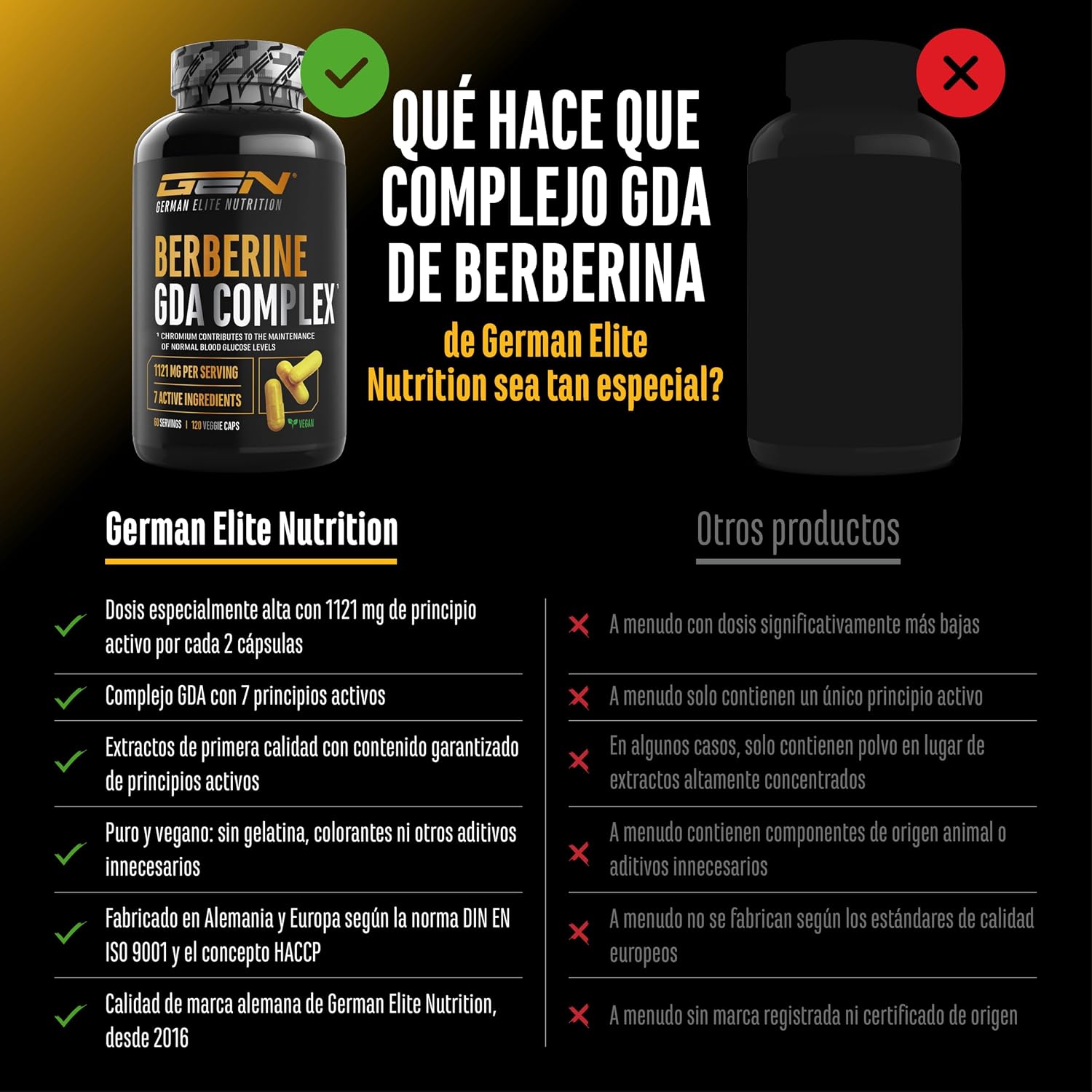 Thumbnail 2 de Complejo de berberina HCL alta dosis Gluco Support