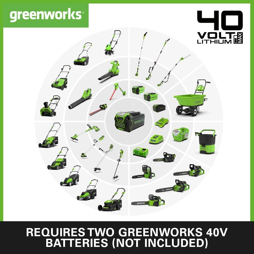 Detalle de Greenworks GD40AB cordless leaf blower 210km/h