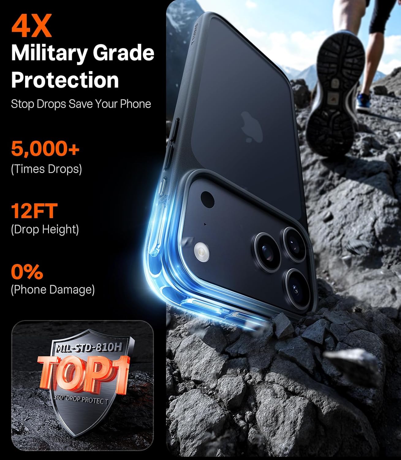 Detalle 2 de TORRAS iPhone 17 Pro Max Case 12FT Military Grade