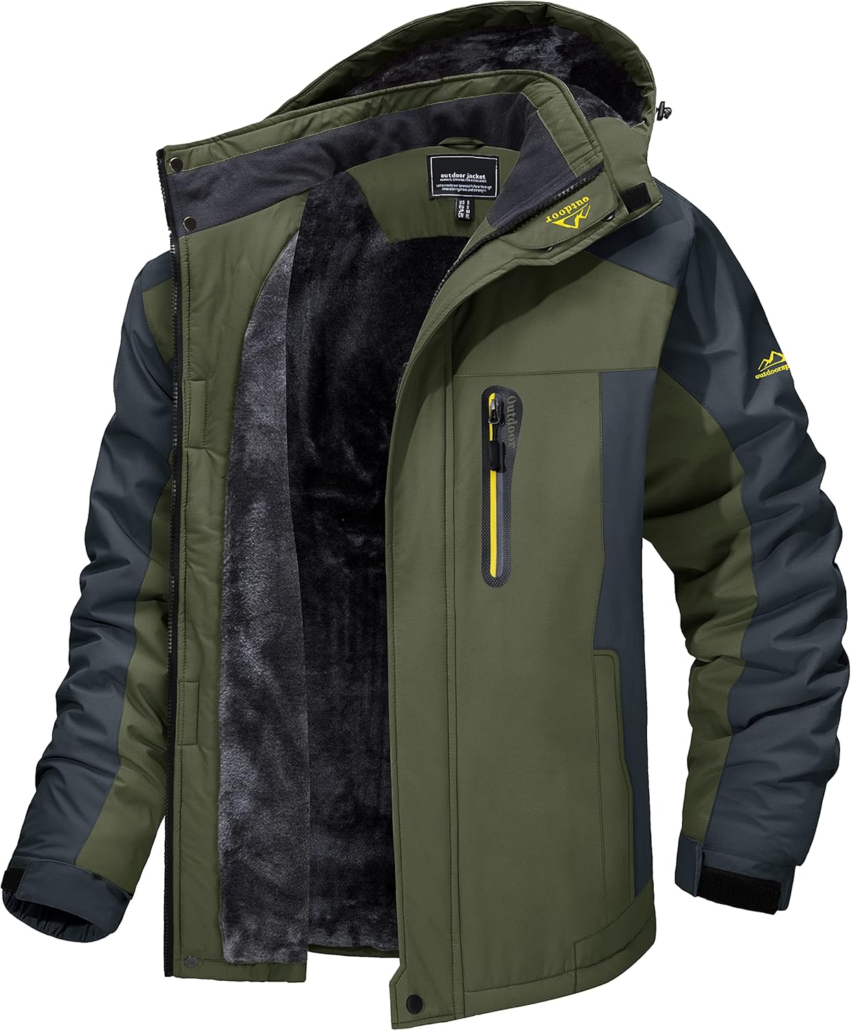 MAGCOMSEN Giacca da sci impermeabile uomo parka con cappuccio
