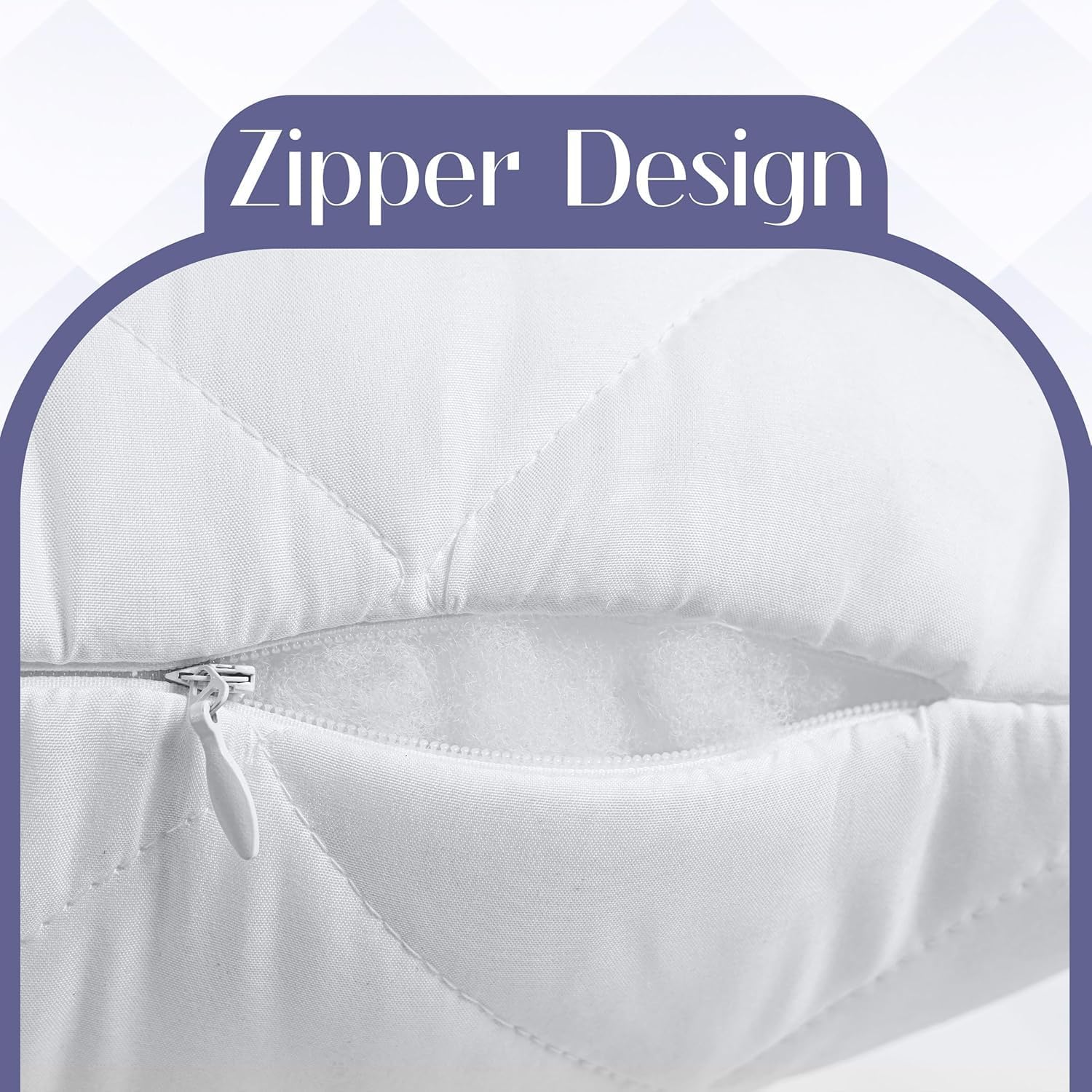 Thumbnail 3 de Utopia Bedding gestepptes Körperkissen 40x145 cm – Schwangerschafts- und Umstandskissen aus Polyester, ideal für Seitenschläfer