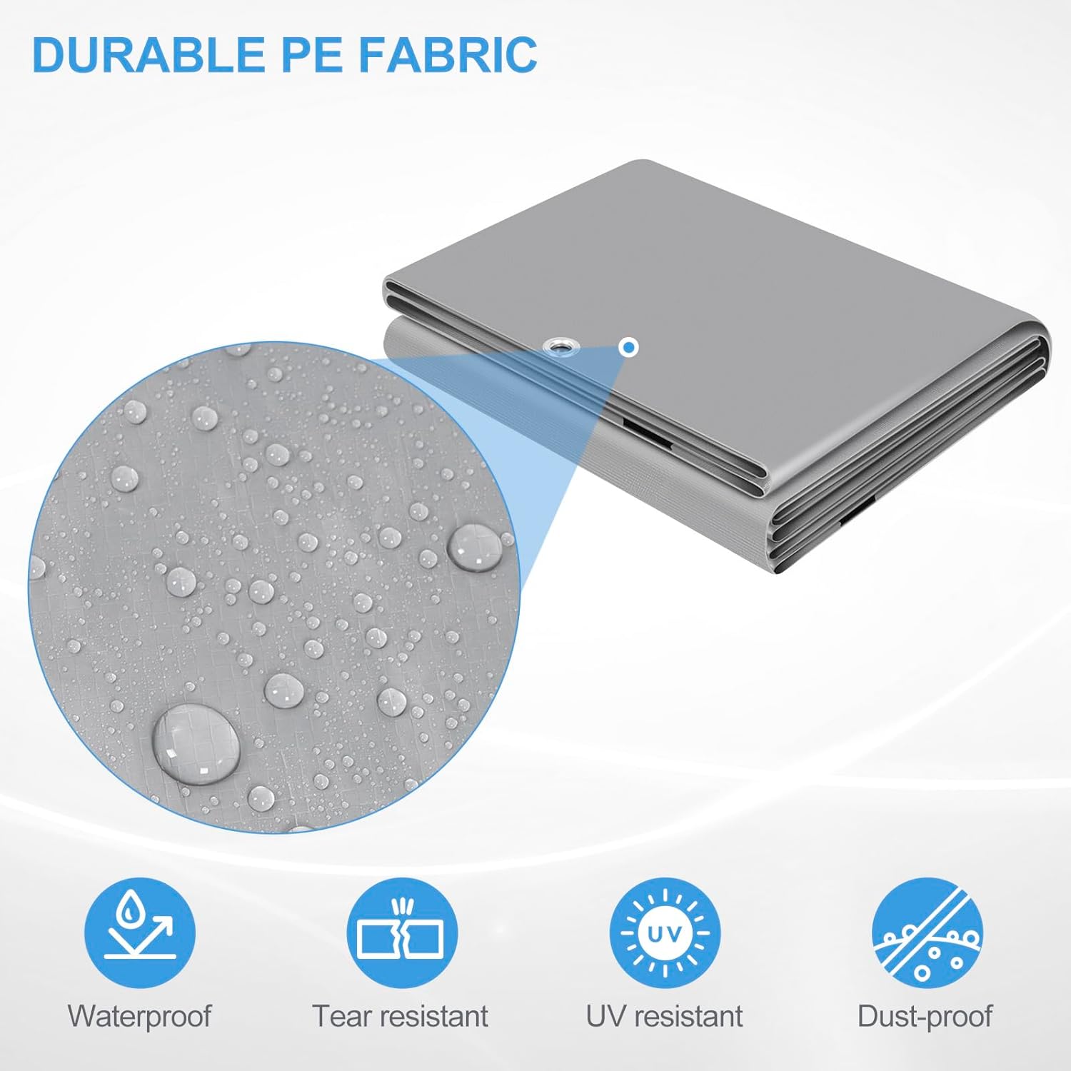 Thumbnail 1 de WOLTU Bâche de Protection 3x6 m – PE 140 g/m², étanche, anti-UV, œillets renforcés