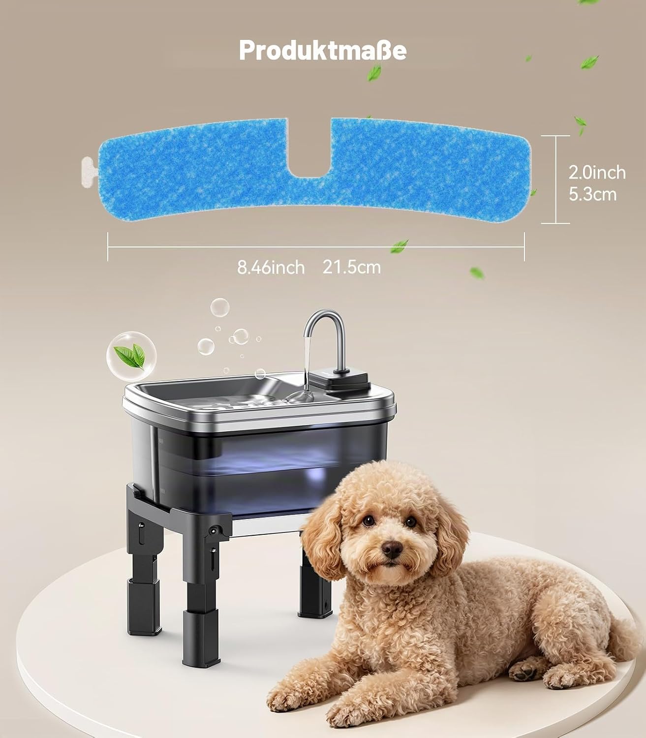 Detalle 2 de 10er-Pack Filter & 10er-Pack Schwämme Filterersatz für FEELNEEDY FN-W25 Katzentrinkbrunnen (9L)