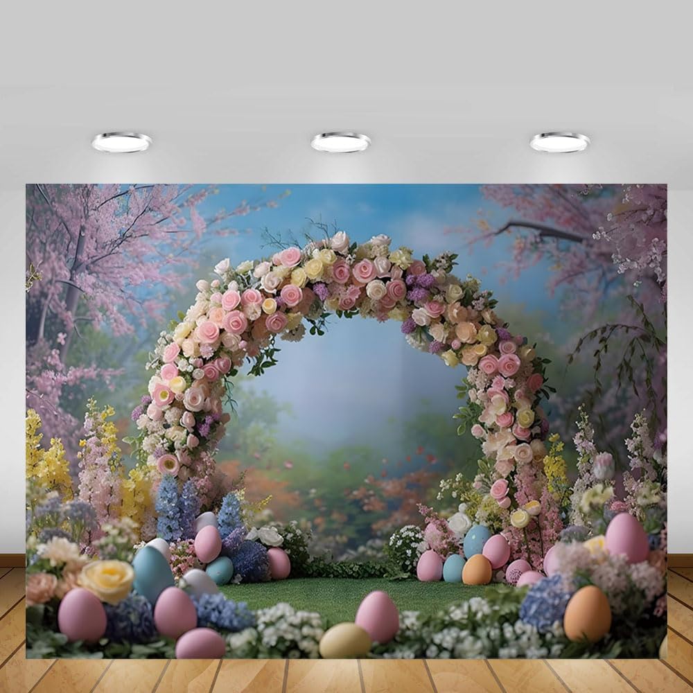 Thumbnail 1 de MEHOFOND 7x5ft Spring Easter Backdrop