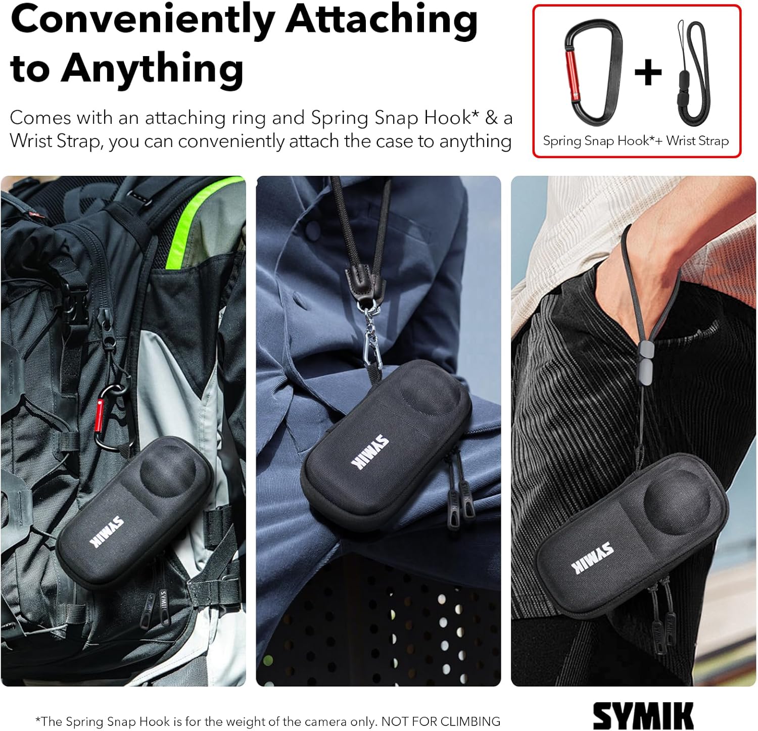 Thumbnail 6 de SYMIK Capsule Case for Insta360 X5 X4 with Original Lens Cap + Screen Protectors