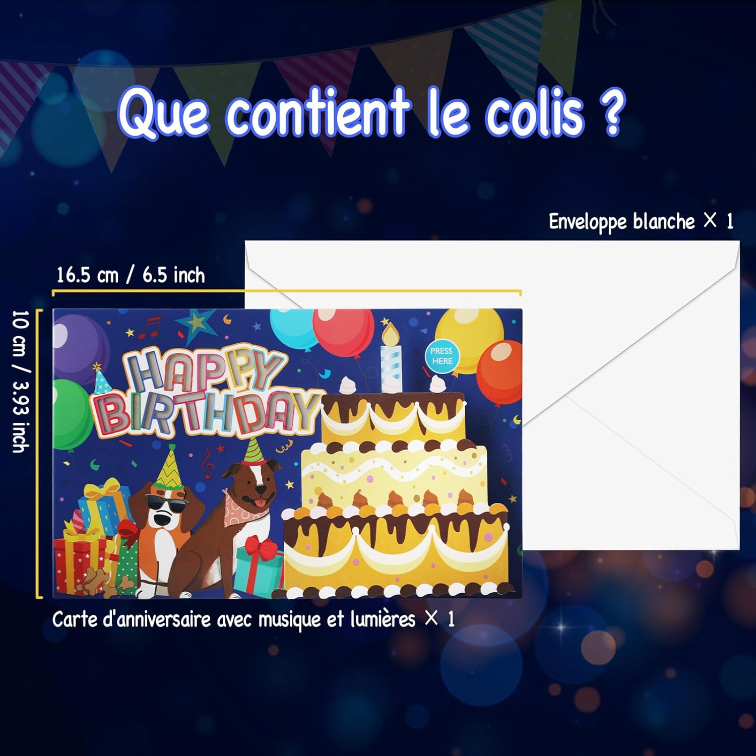 Thumbnail 3 de Cartes d’anniversaire Invrstne pop-up avec chien mignon et son surprise