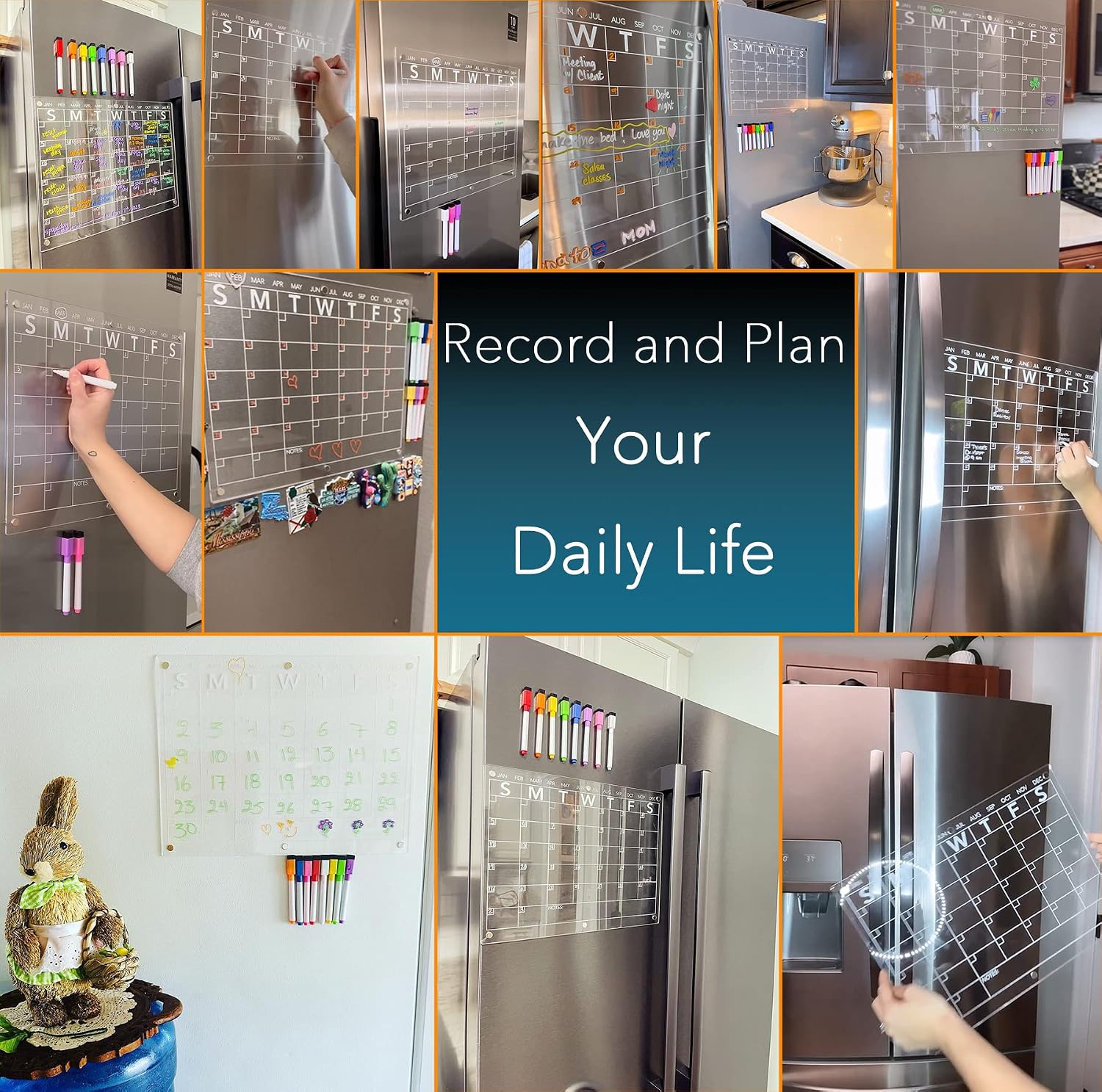 Thumbnail 6 de Neatsure PLB Clear Acrylic Magnetic Dry-Erase Calendar, 15" x 11
