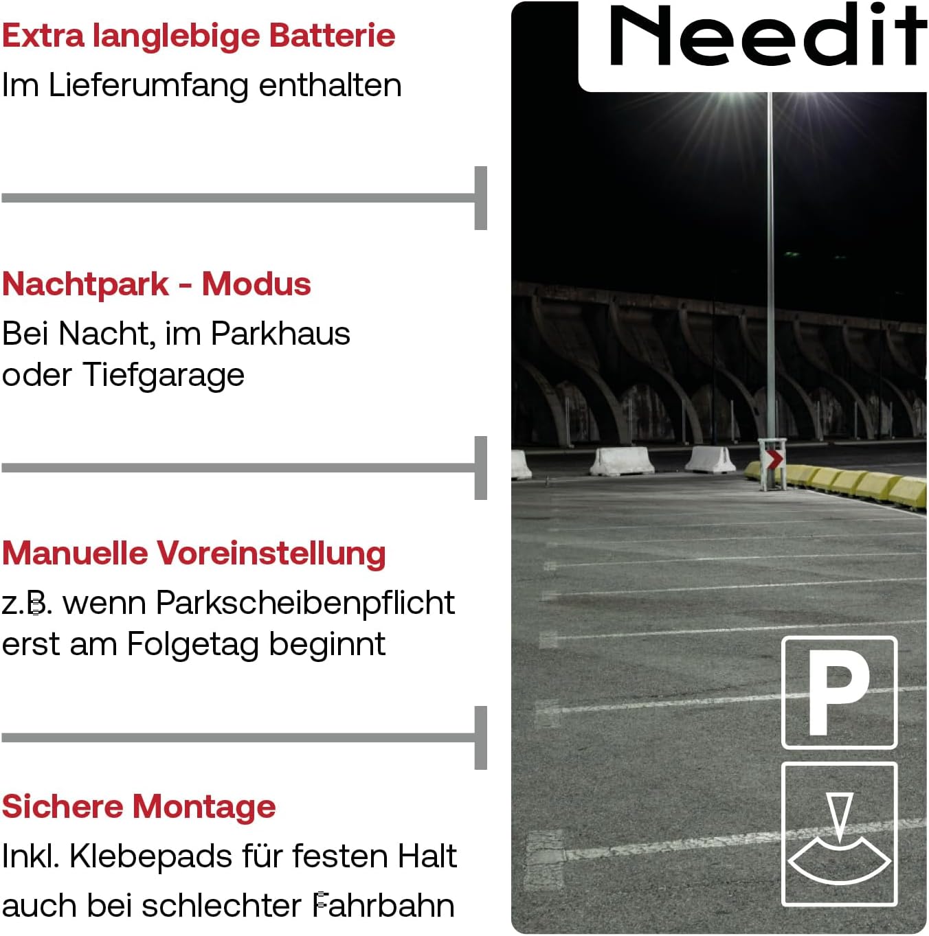 Thumbnail 5 de Needit Park Mini I Elektronische Parkscheibe
