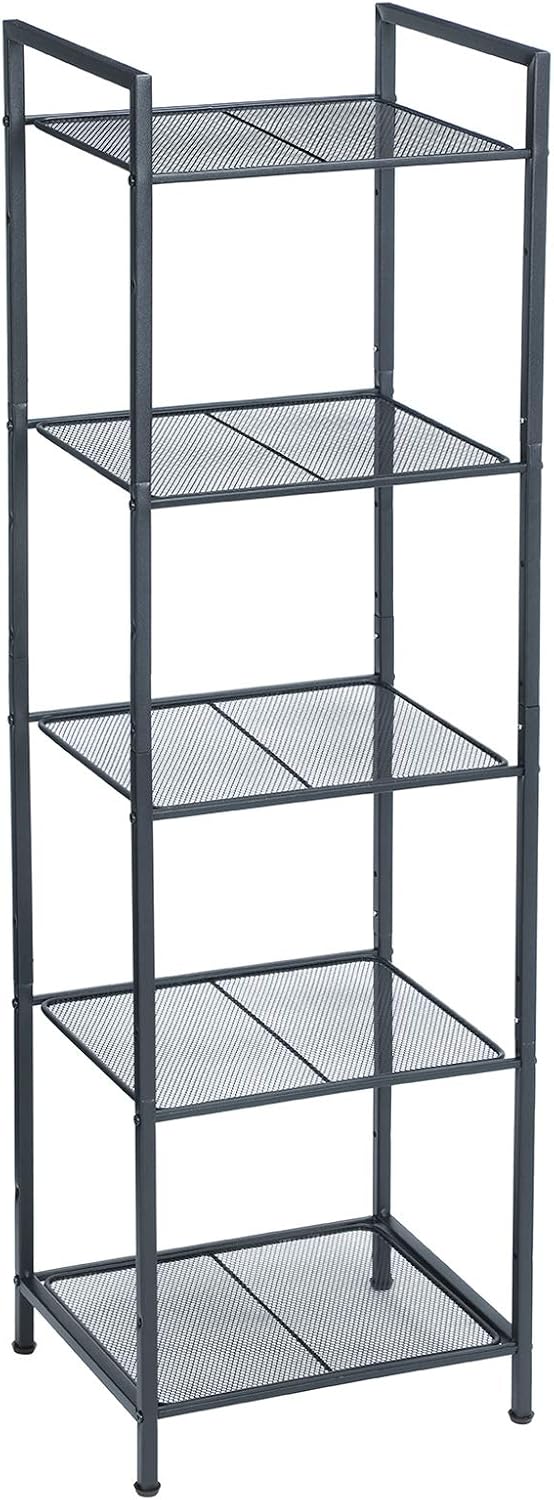 Detalle de SONGMICS BSC35BK 5-Tier Metal Shelving Unit, Adjustable, 38 x 30 x 128.5 cm