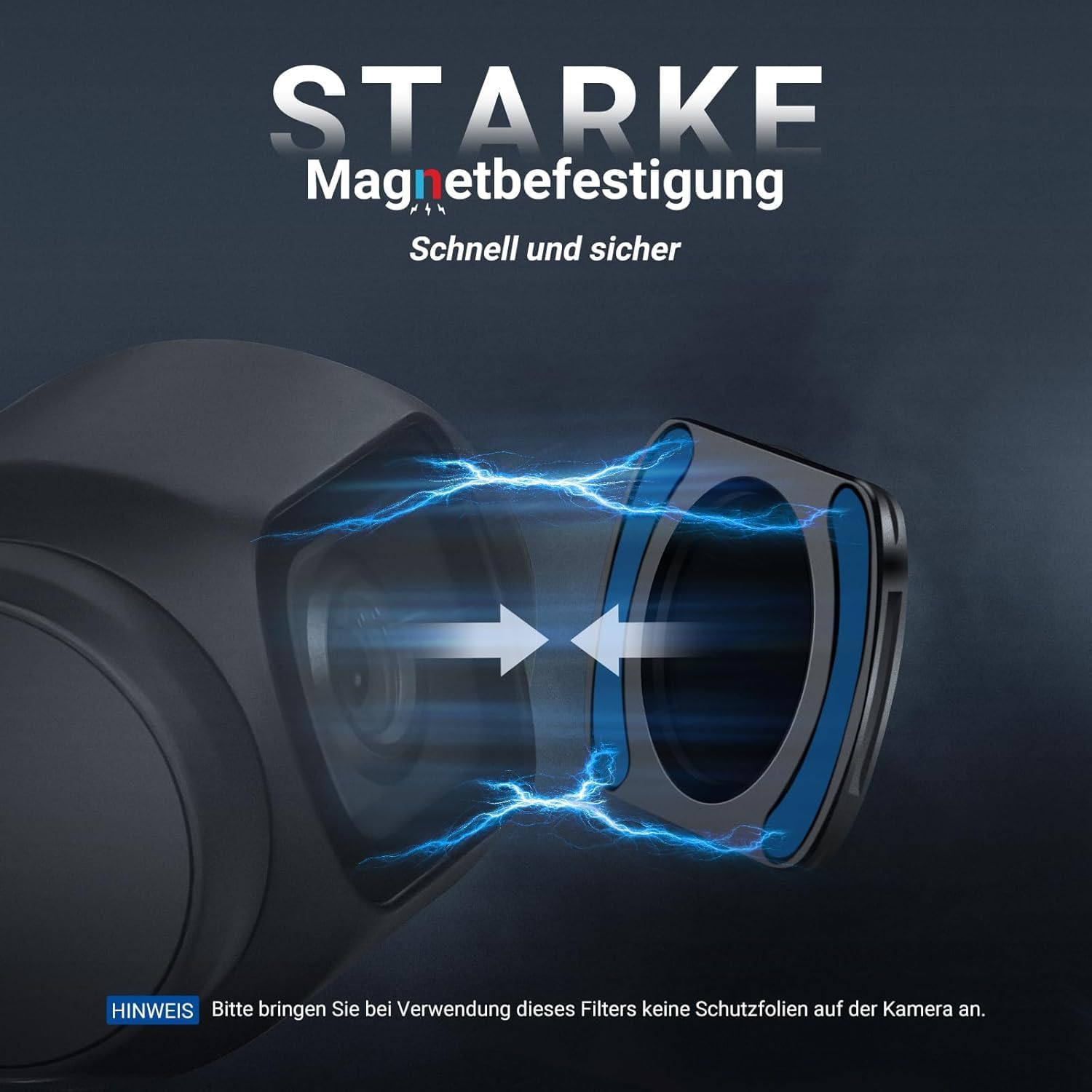 Detalle de NEEWER ND & CPL Filter Set für DJI Osmo Pocket 4/3 – Magnetische ND Filter (ND16/64/256) + CPL, Displayschutzfolie & Etui