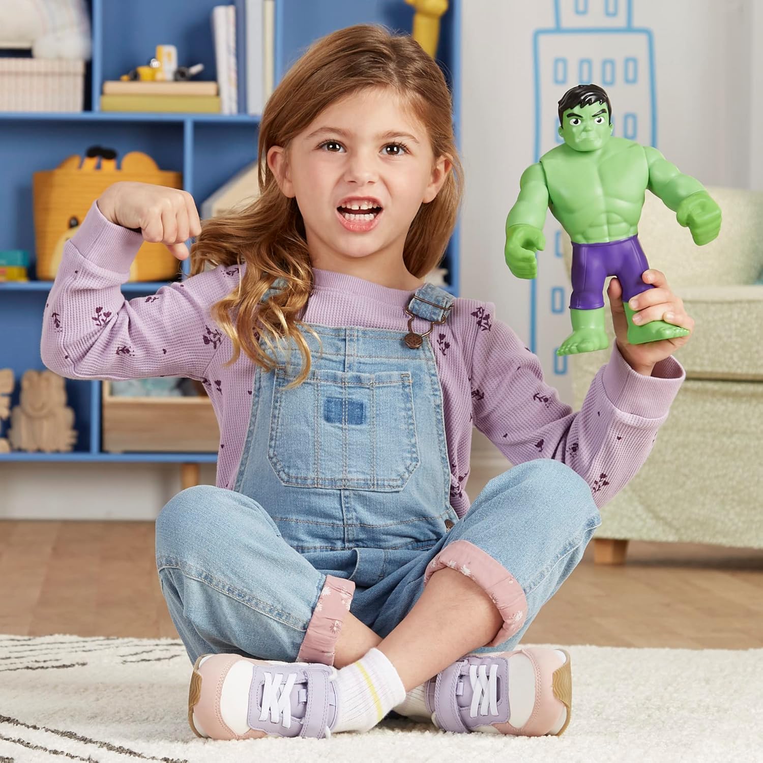 Detalle de Hasbro Marvel: Supersized Hulk – Spidey e i Suoi Fantastici Amici, action figure da 22,5 cm