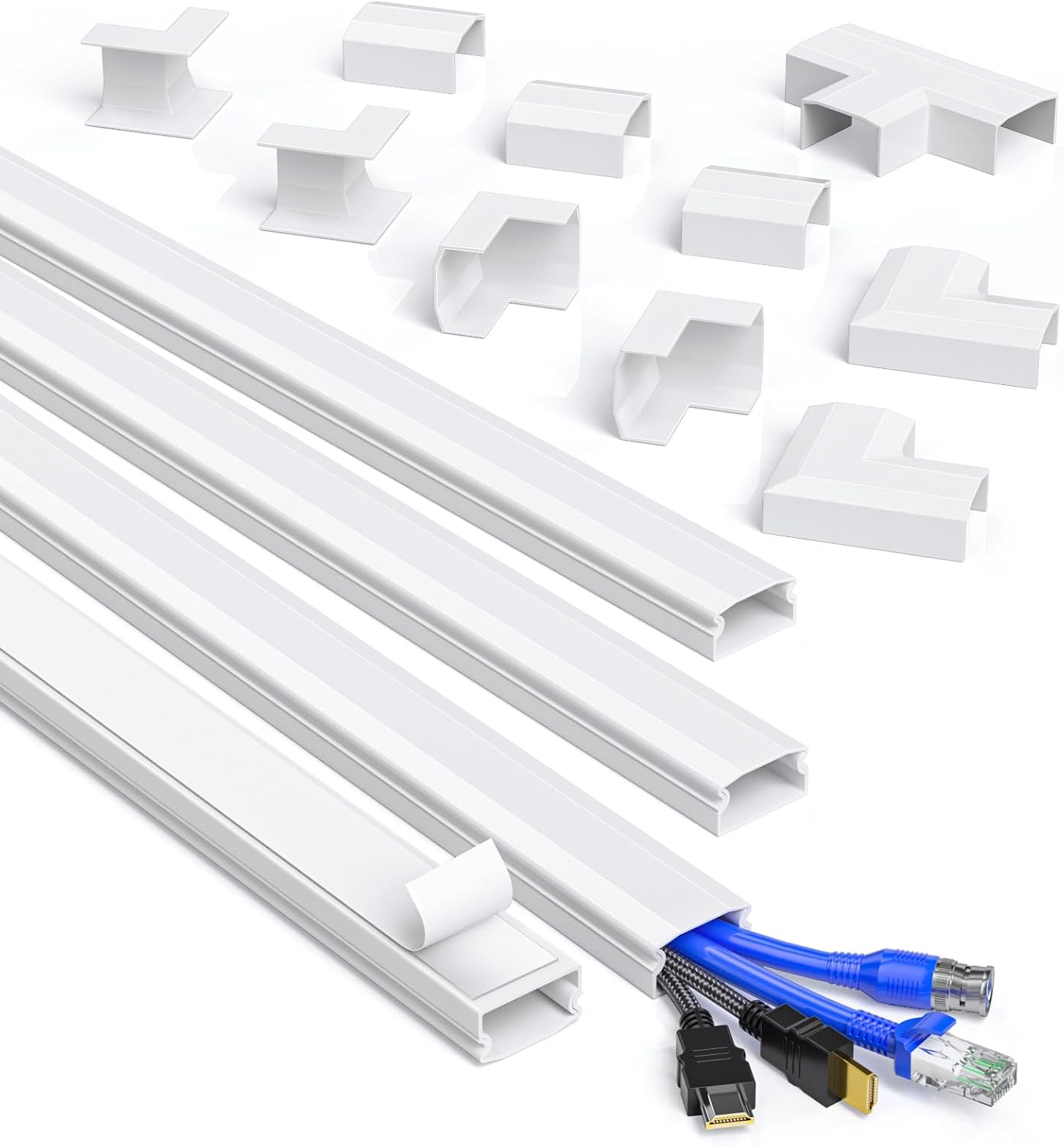 MUDEELA Kabelkanal 4 m selbstklebend PVC