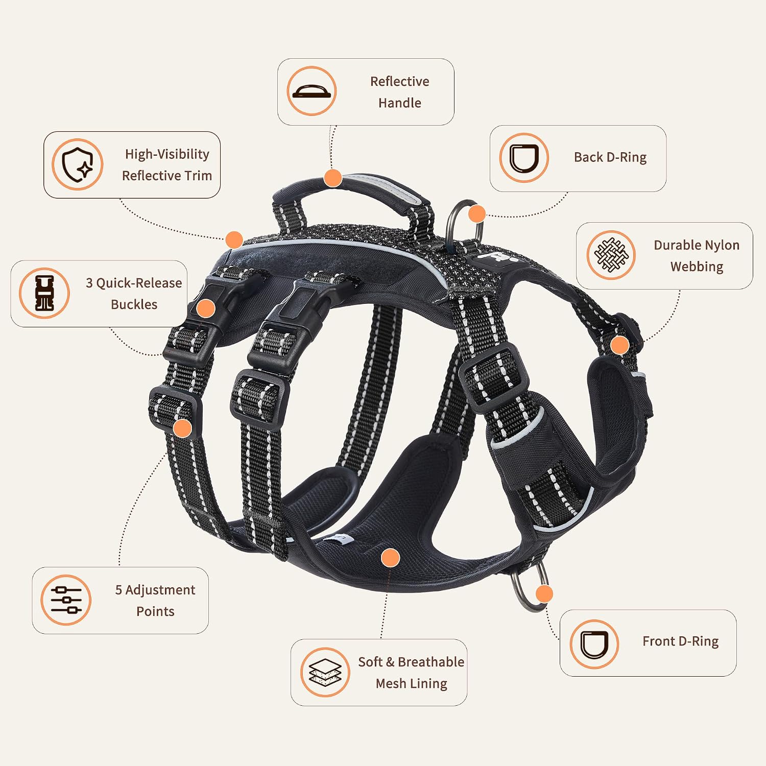 Detalle 2 de Huntboo Dog Harness, M