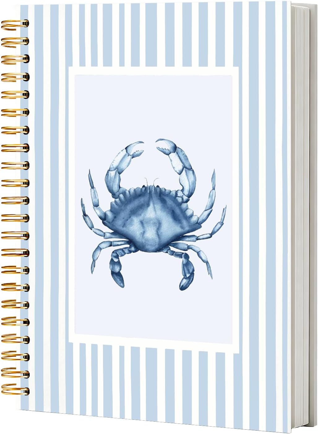 Detalle de YPZPSJB Blue and White Crab Spiral Notebook, 80 Pages, Hardcover, 5.5 x 8.3 Inch