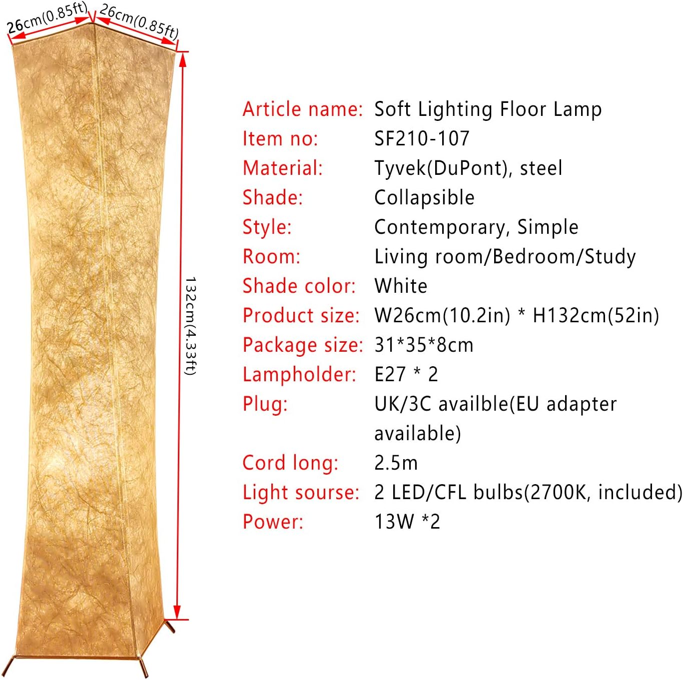 Thumbnail 5 de CROSS ZEBRA Floor Lamp 132cm