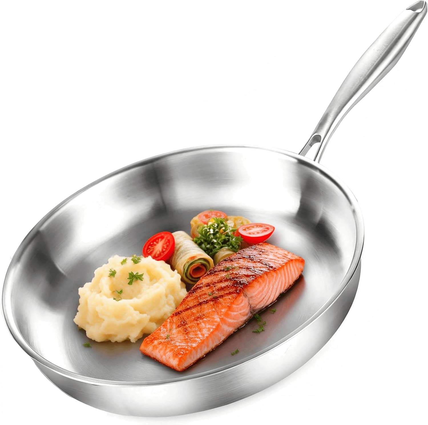 Detalle de Nontoxicook Tri-Ply Stainless Steel Frying Pan 28cm