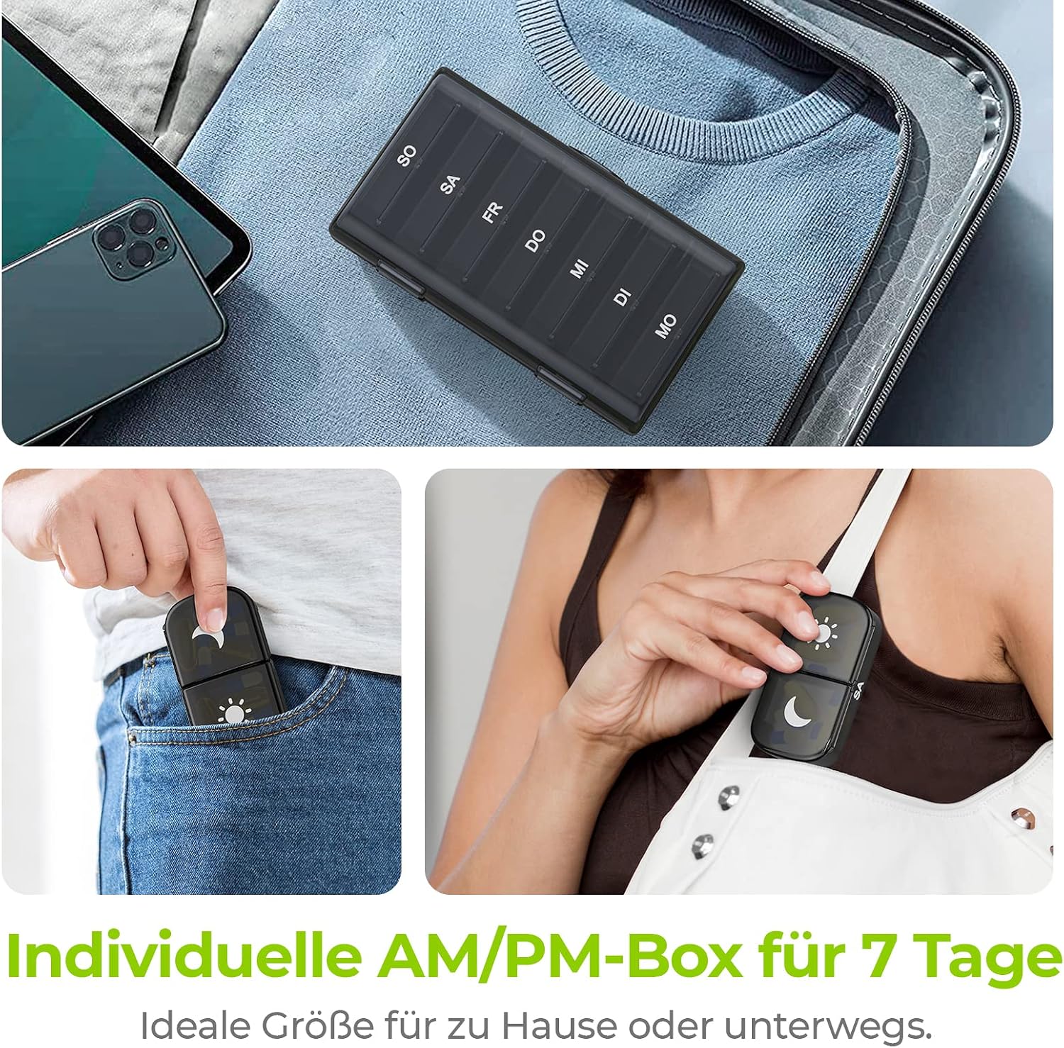 Detalle 2 de AUVON Tablettenbox 7 Tage 📦💊