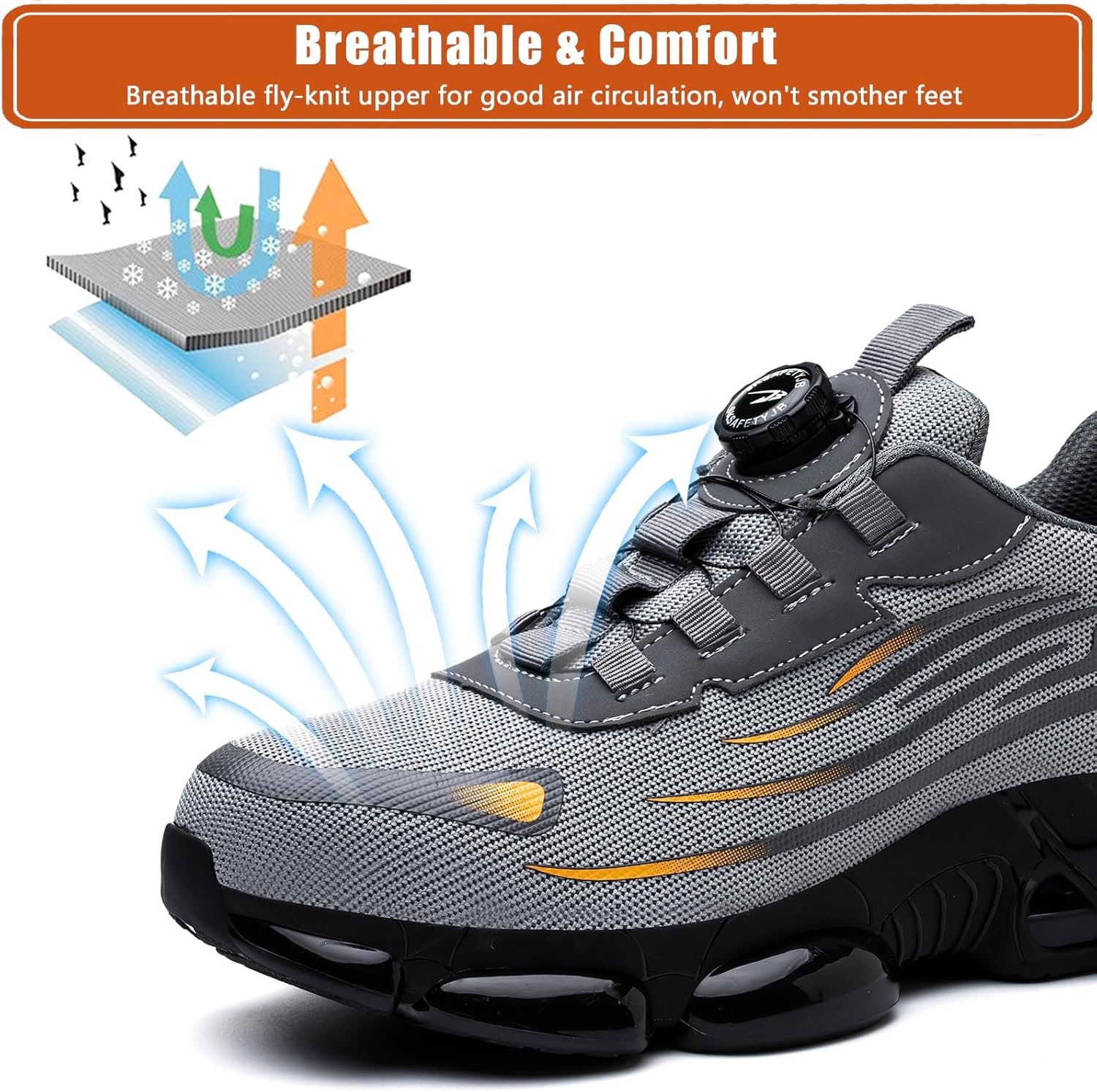 Thumbnail 5 de OBIDER Safety Trainers: Comfortable, Durable Work Shoes with Upgraded Safety Features