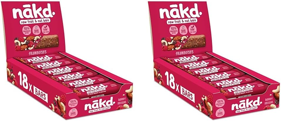 Thumbnail 6 de Nākd. Framboises — Barres de fruits et noix crues, sans sucre ajouté, vegan, 18 x 35 g (630 g)