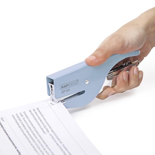 Detalle de Rapesco 1376 Cucitrice a Pinza SP-64 e 1000 Punti Tipo 21/4 mm, Azurro
