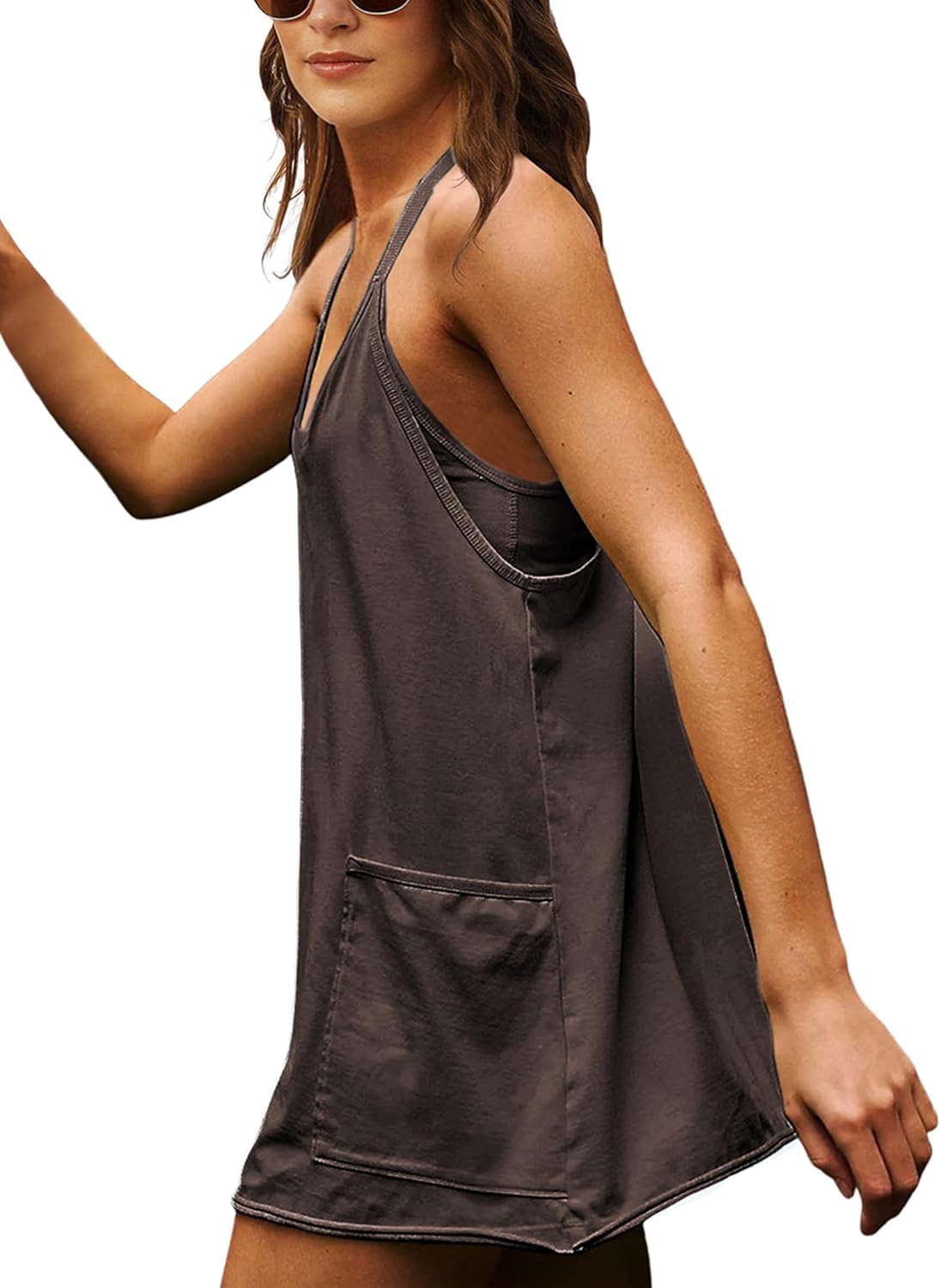 Thumbnail 2 de Faleave Women's Summer Sleeveless Mini Dress with Pockets