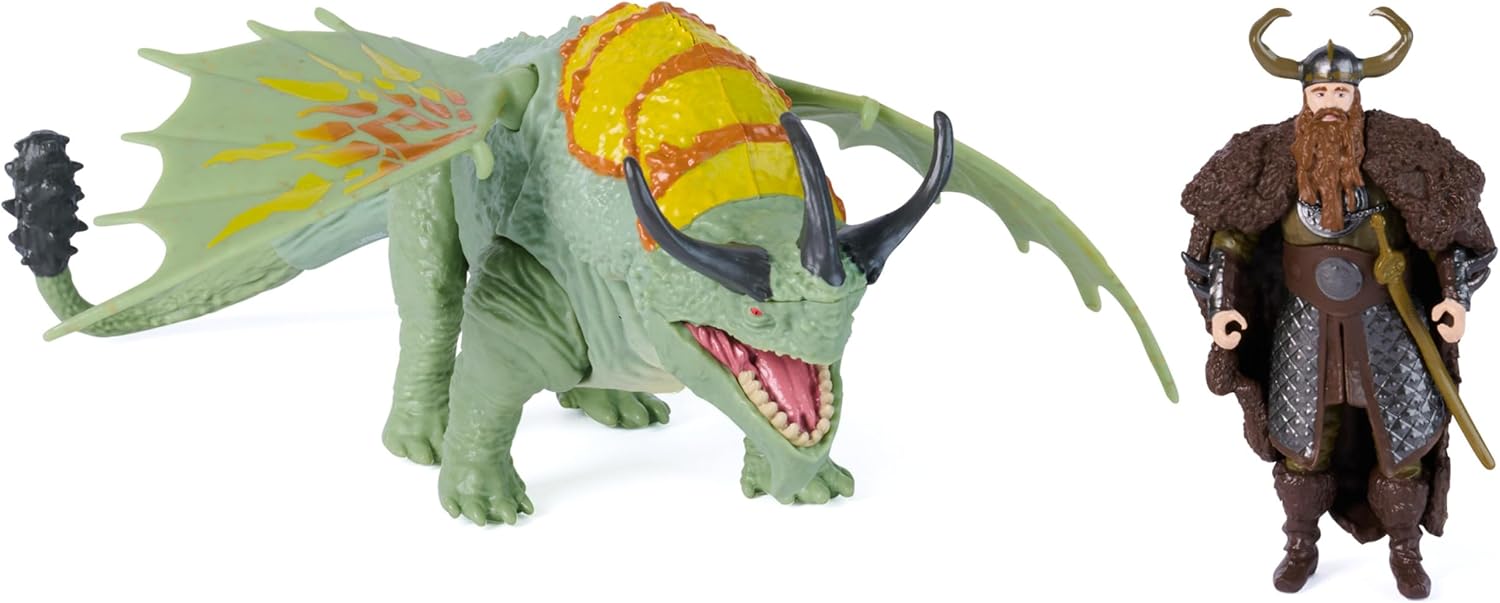 Detalle de Dreamworks Dragons: How to Train Your Dragon – Rumblehorn & Stoick Viking Duo Action Figures