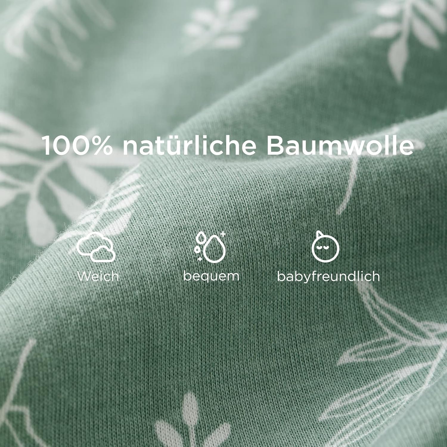 Thumbnail 6 de Duomiaomiao 2er Pack Baby Schlafsack mit Füßen, 0.5 Tog, Baumwolle – Frühling/Sommer, Größen 65–95 cm