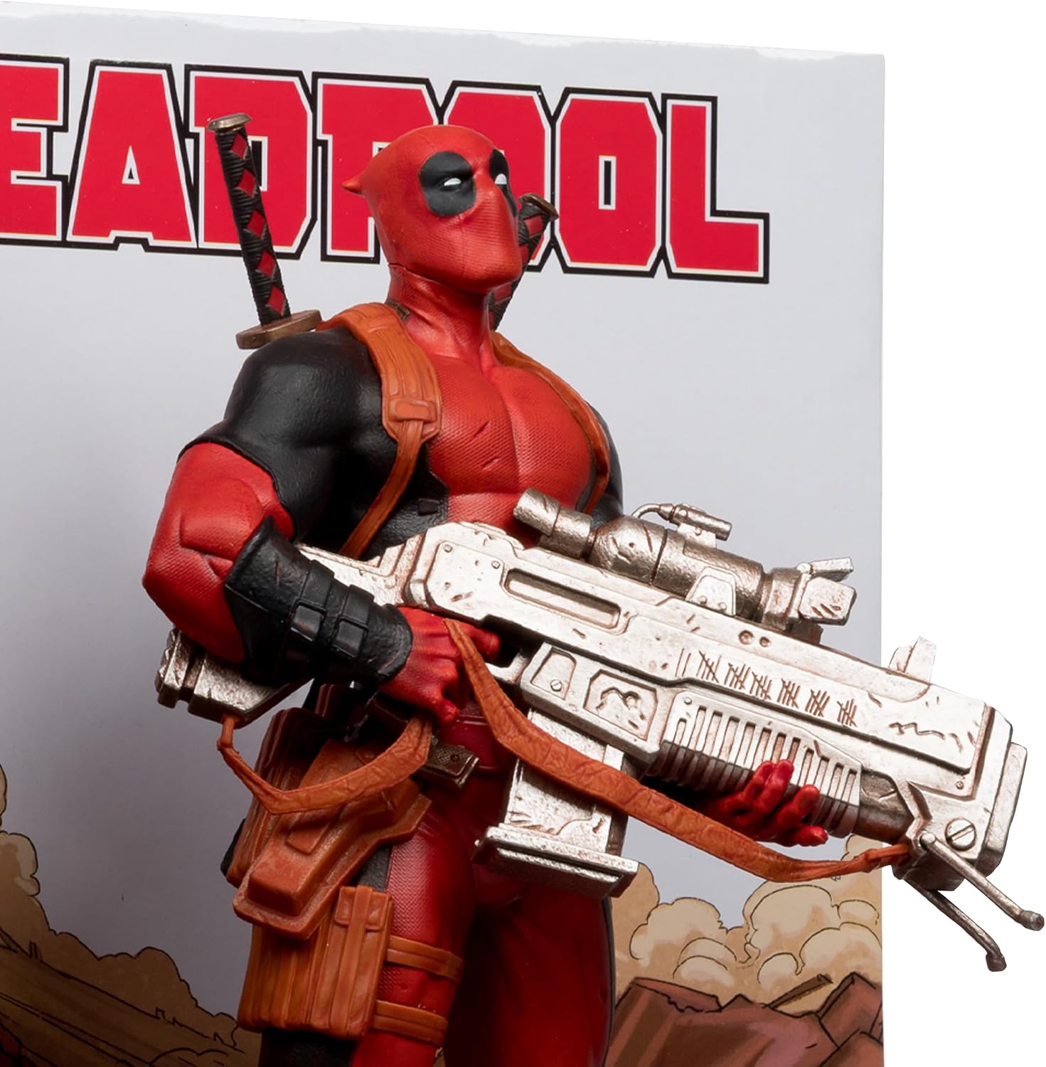Detalle de McFarlane Toys Deadpool – figurka kolekcjonerska 1:6 ze sceną i komiksem #1