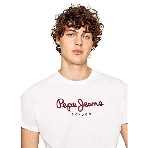 Detalle de Pepe Jeans T-Shirt Regular Fit con maxi logo y algodón sostenible