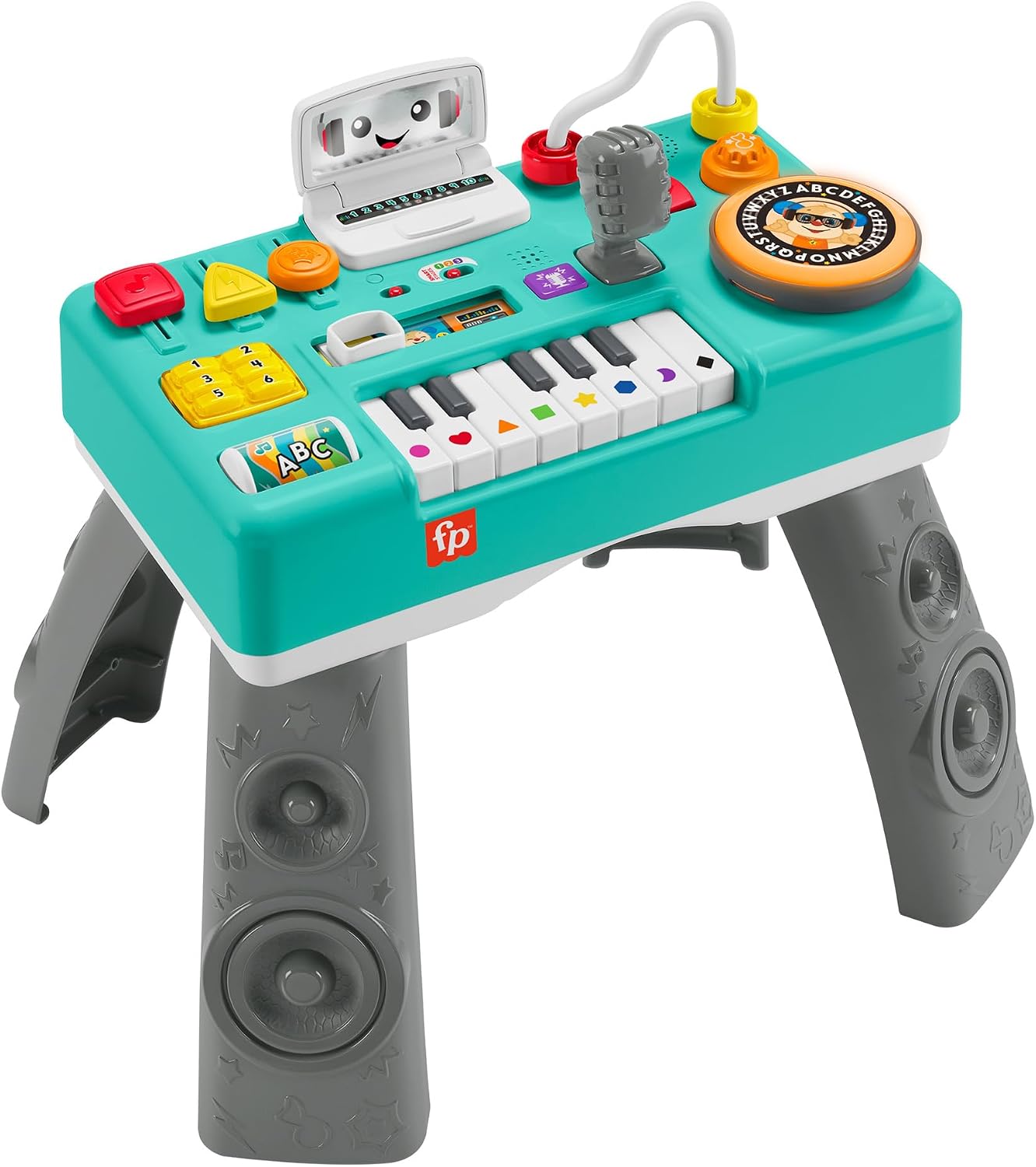 Detalle de Fisher-Price HXG09 – muzyczny stół DJ z 3 trybami, światłami i 12 aktywnościami
