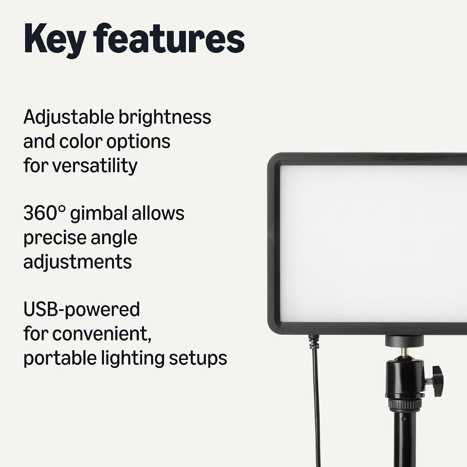Detalle de Amazonベーシック 撮影用ライト RGB LED照明キット 2個セット・調整可能三脚付き