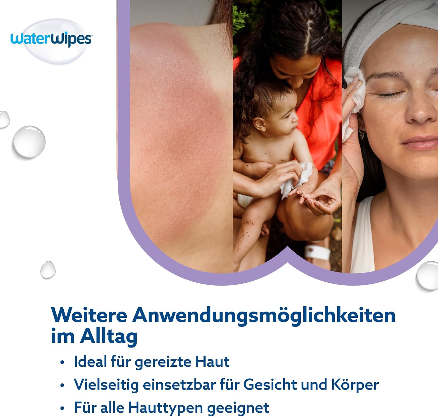 Detalle 2 de WaterWipes Sensitive+ Soothing Clean Wipes – parfümfreie Beruhigungs-Babyfeuchttücher, 360 Stück (6 Packungen)