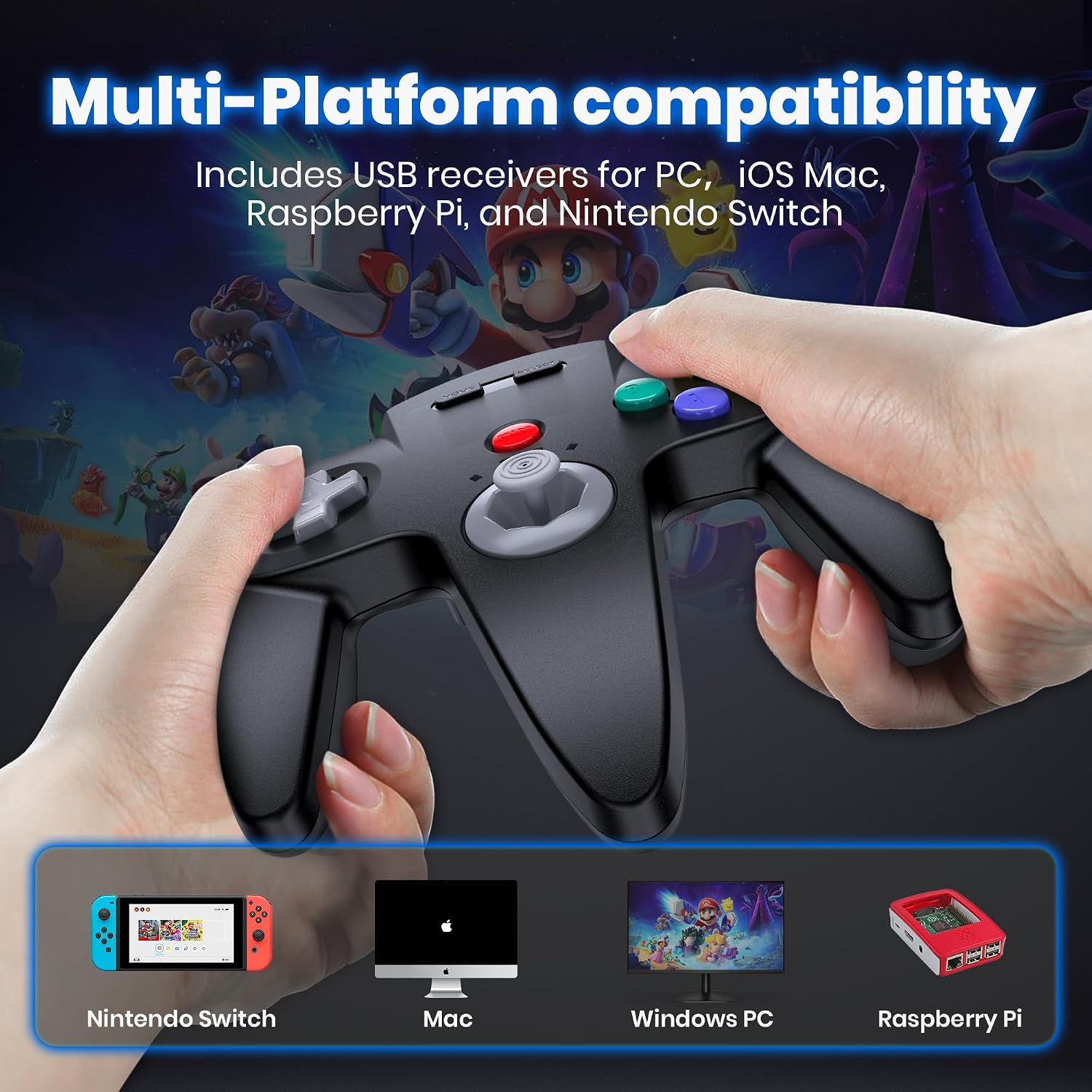Thumbnail 1 de miadore 2er Pack Wireless N64 Controller