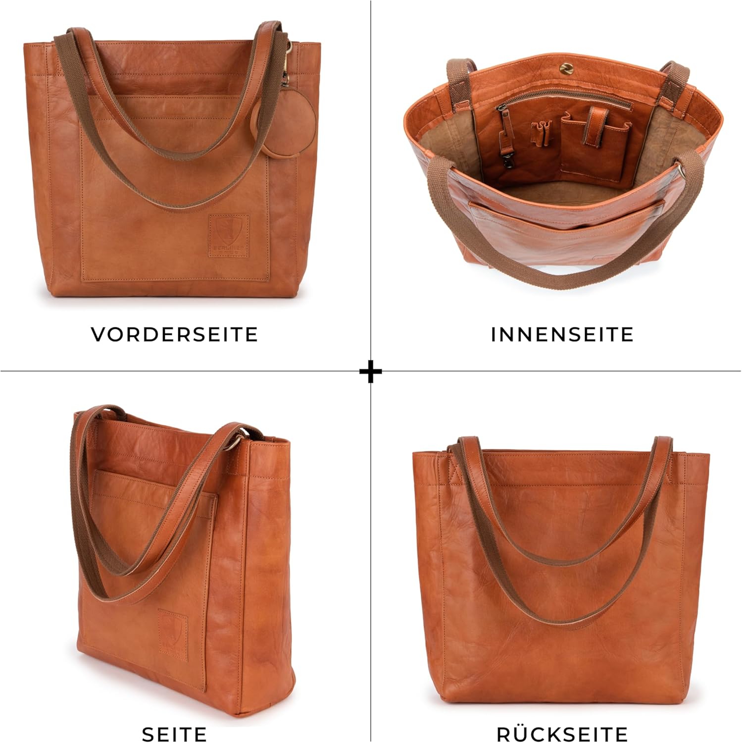 Thumbnail 5 de Berliner Bags Vintage Shopper Seville: langlebige Ledertasche mit Vintage-Look