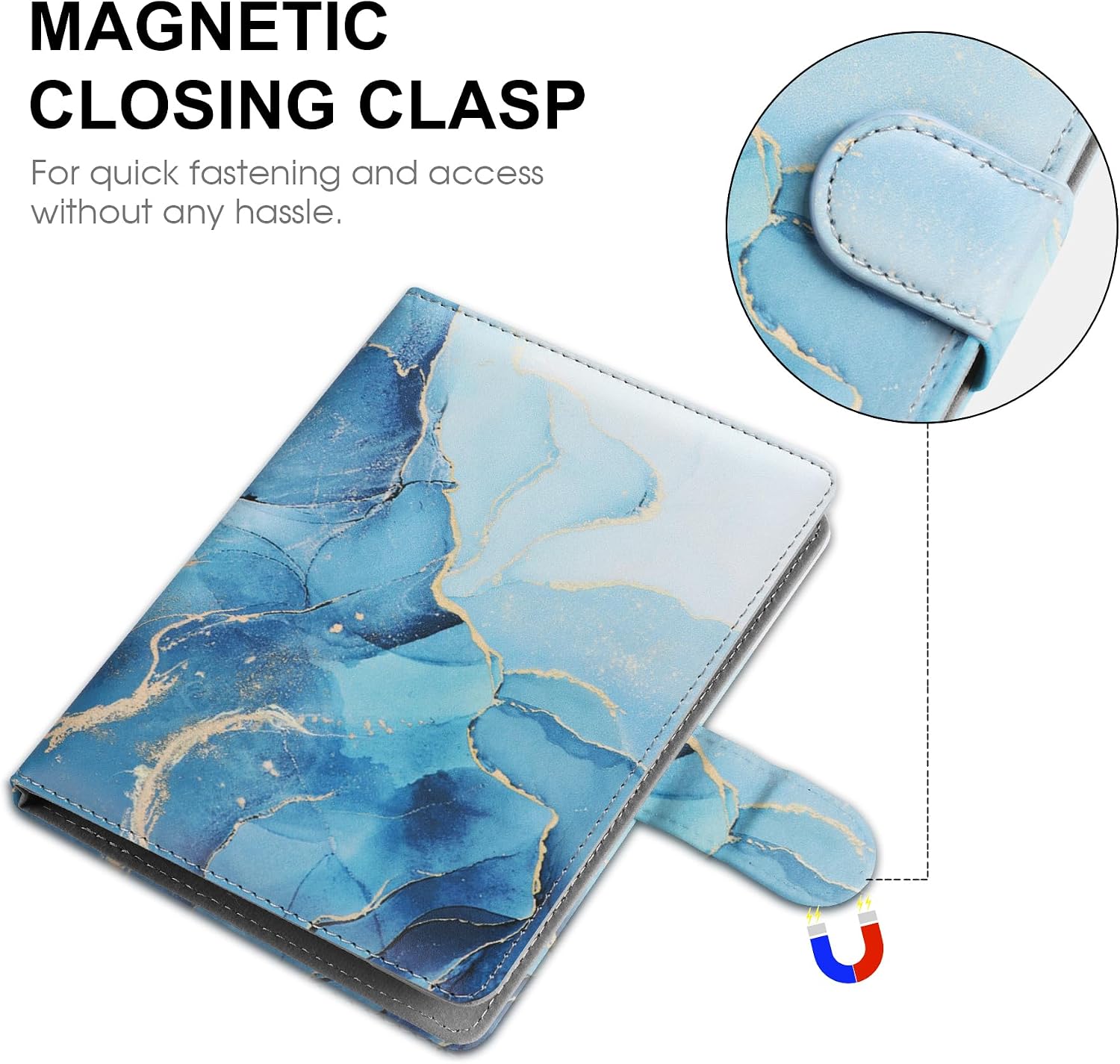 Thumbnail 2 de HoYiXi Universale Lederhülle 6-6.8'' Blau