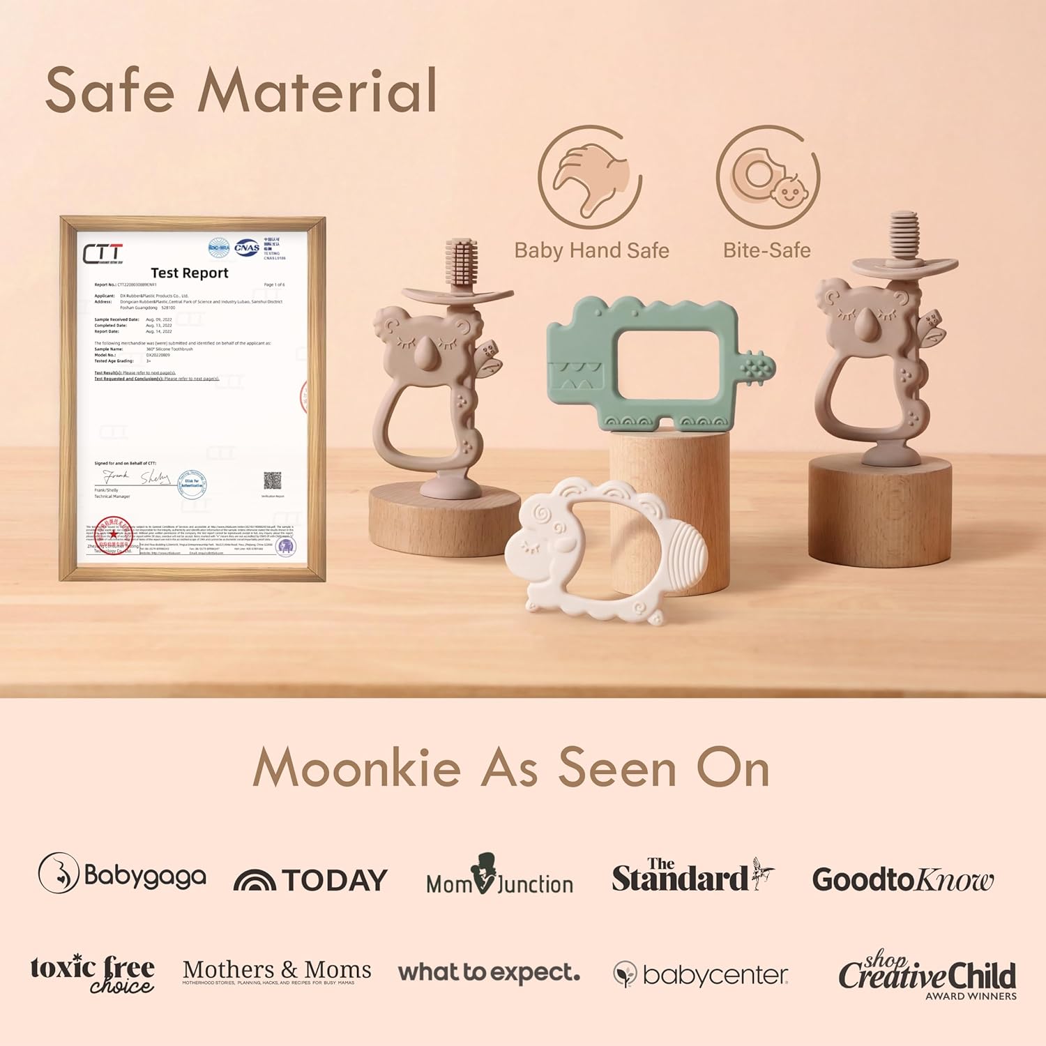Thumbnail 3 de Moonkie Koala Lunar Grey 360° baby toothbrush 6+ months