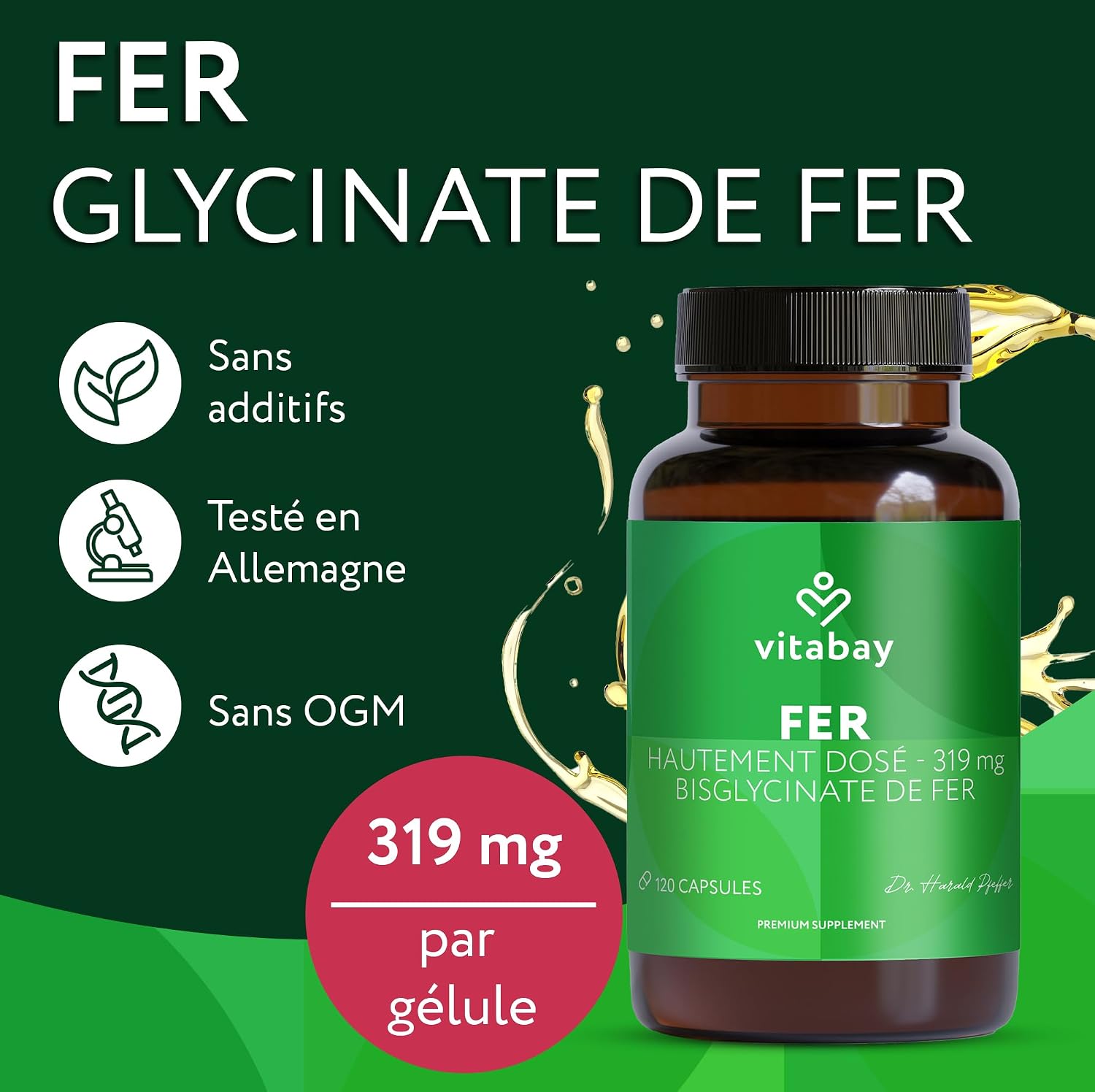 Detalle de Vitabay Fer 50 mg bisglycinate đź’Š