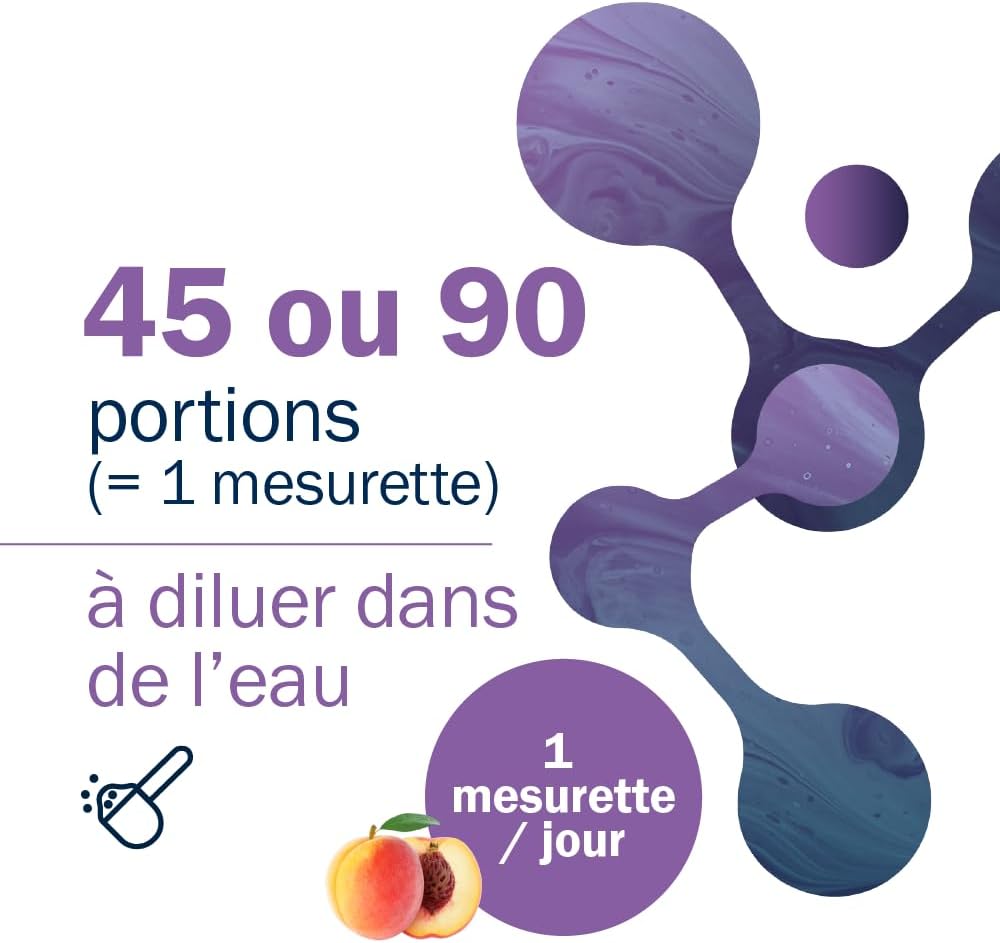 Detalle de Metagenics NutriMag Duo – Magnésium en poudre, 90 jours, goût pêche