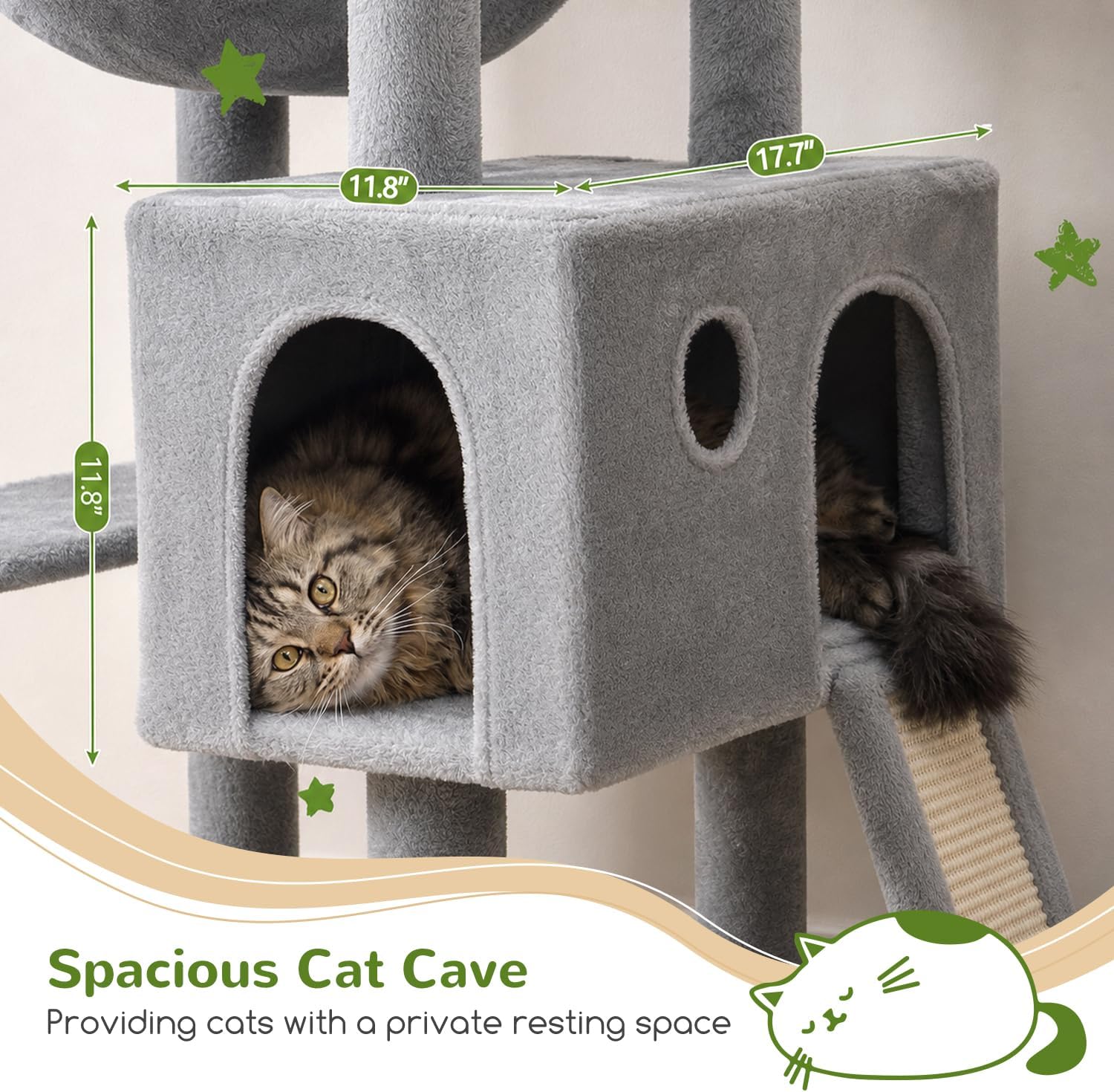 Detalle 2 de Globlazer F70 Pro 70-inch Cat Tree 🐱
