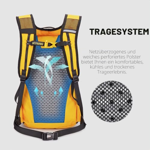 Detalle de SKYSPER Leicht Wanderrucksack 20L – Rucksack mit Rückenbelüftung