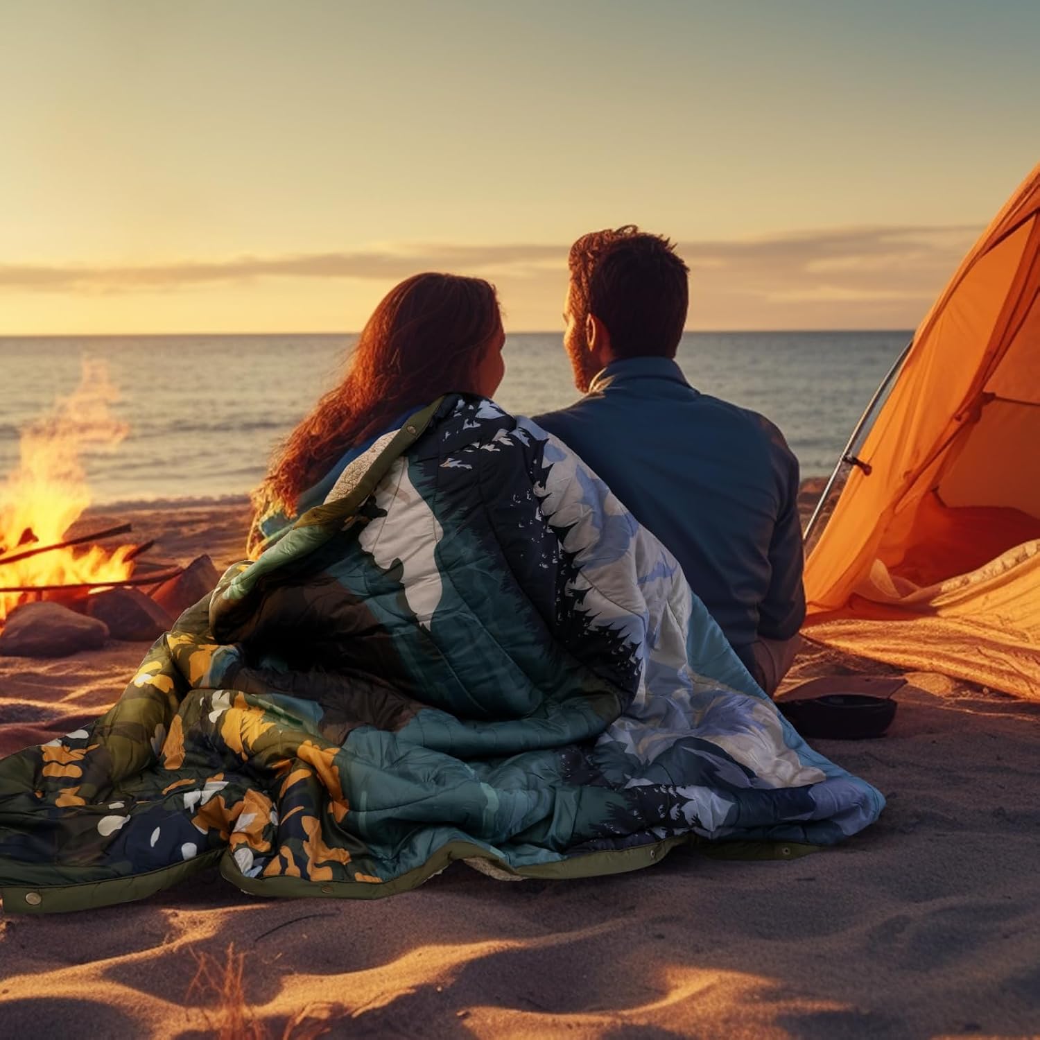 Thumbnail 6 de KawaGebo Kamp Campingdecke ultraleicht mit Thermal Sherpa & Ripstop, wasserabweisend, 145×200 cm