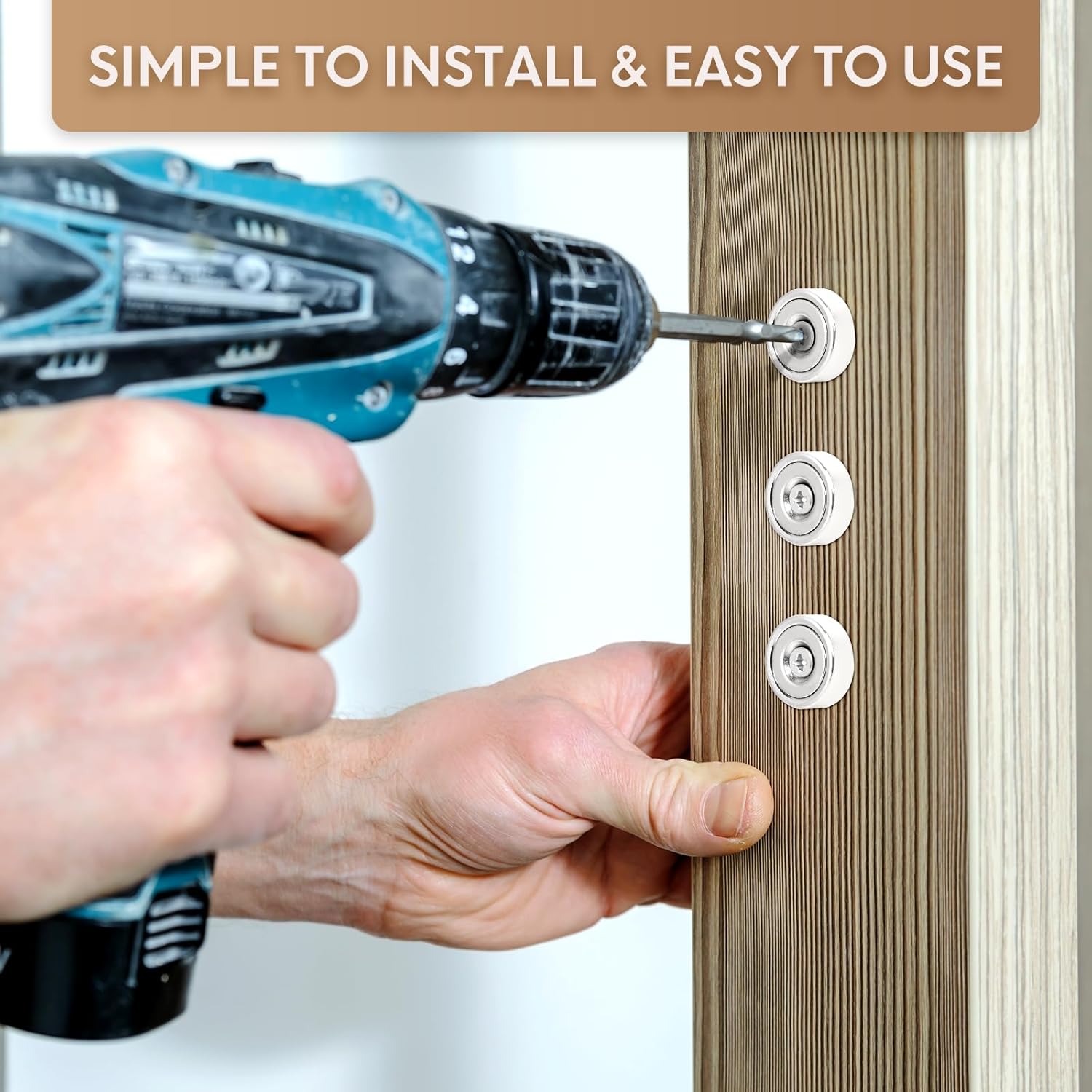 Thumbnail 5 de Neosmuk Magnets with Hole, 10kg: Heavy-Duty Round Cup Magnets for Walls and Tool Racks (Pack of 10)