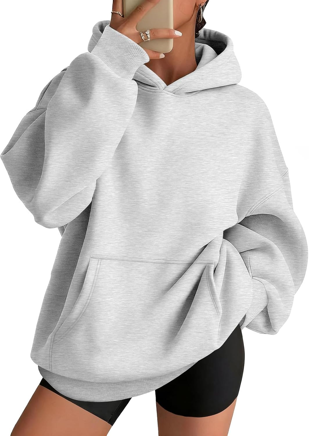 Detalle de AUTOMET Women's Oversized Hoodie 100% Polyester