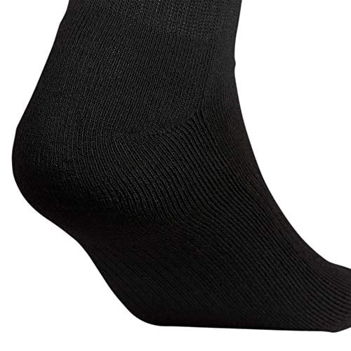 Detalle de adidas Men's Athletic Cushioned Crew Socks (6 Pairs) — Durable & Comfortable in Black/Aluminum 2, Large