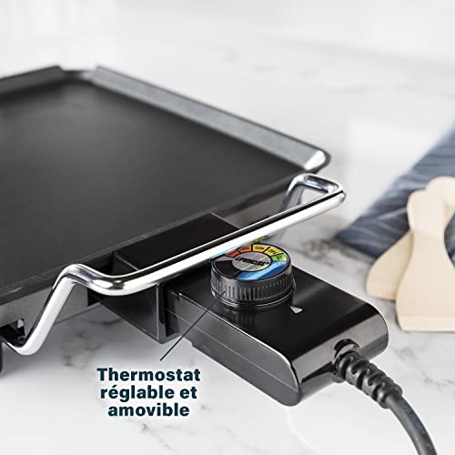Detalle de Plancha Princess Chef Mini Classic noire – 28 x 28 cm, 1900 W