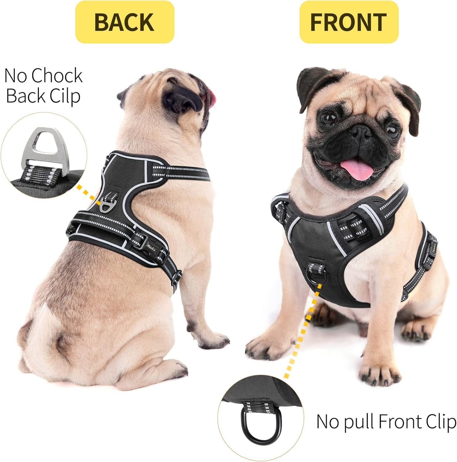 Detalle 2 de HEELE Dog Harness No Pull XS Reflective