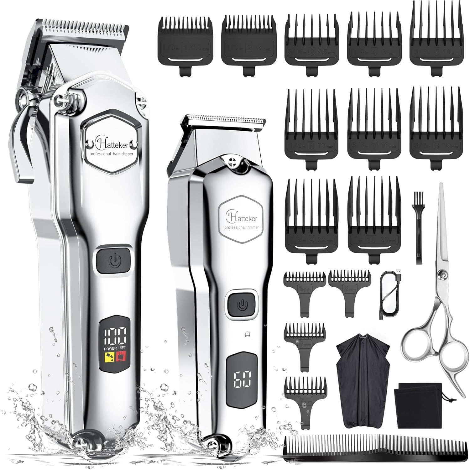 Detalle de Hatteker Haarschneidemaschine 1200 mAh 💇