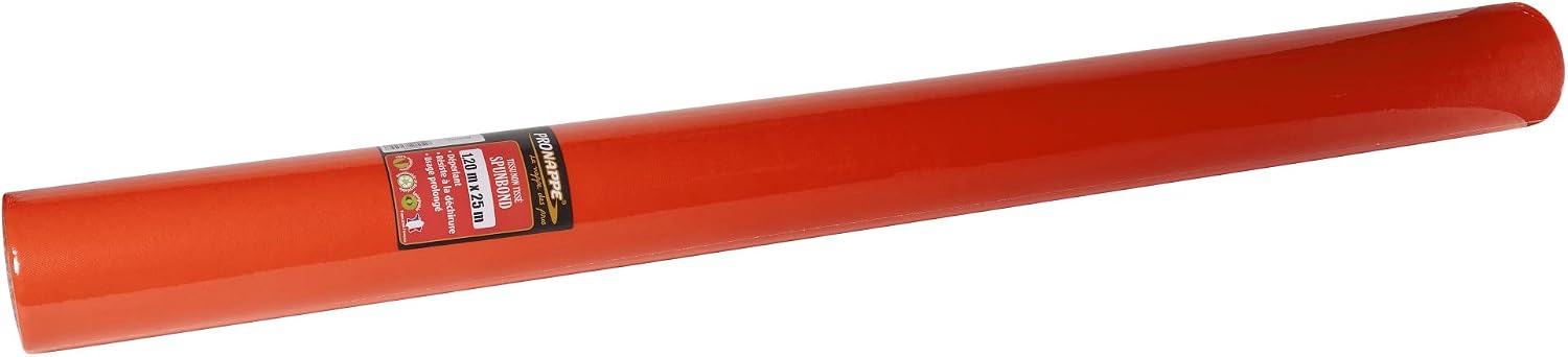 Detalle de Pro Nappe R782545I – Nappe jetable en non tissé spunbond 25 m × 1,20 m, orange