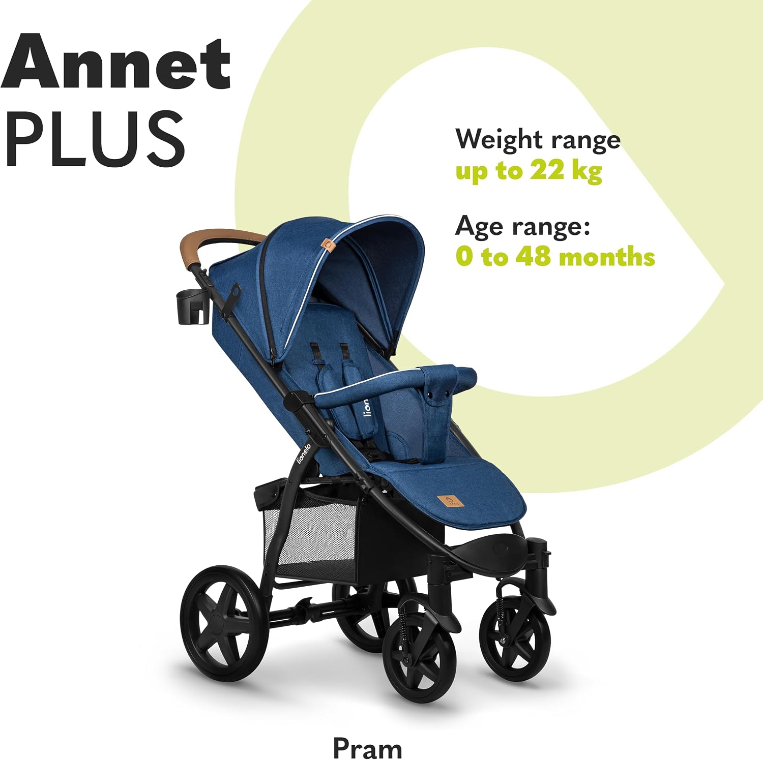 Thumbnail 1 de LIONELO Annet Plus Pushchair: All‑Terrain Comfort from Birth to 22 kg
